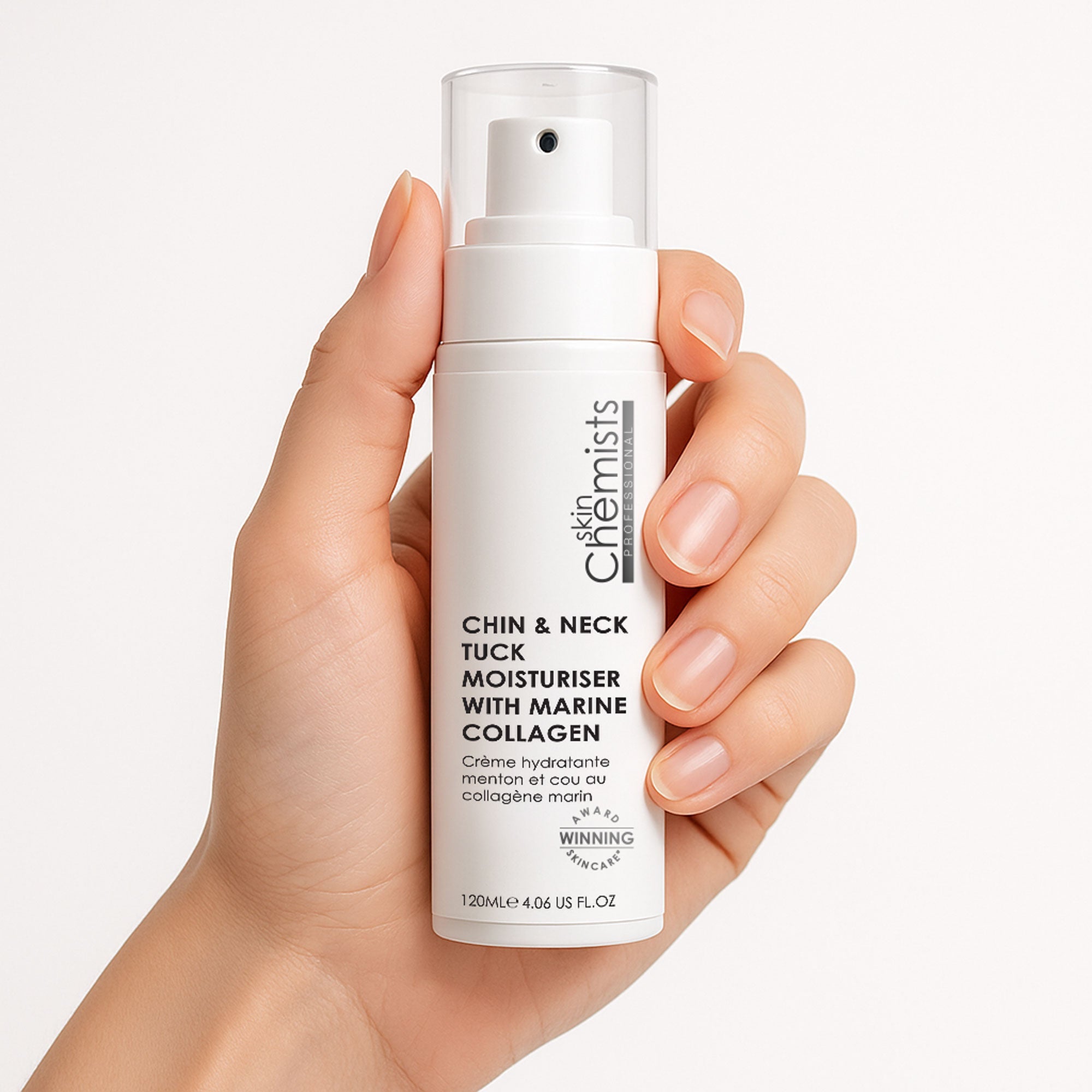 Crème hydratante SC pour le menton et le cou, enrichie en collagène marin, 120 ml