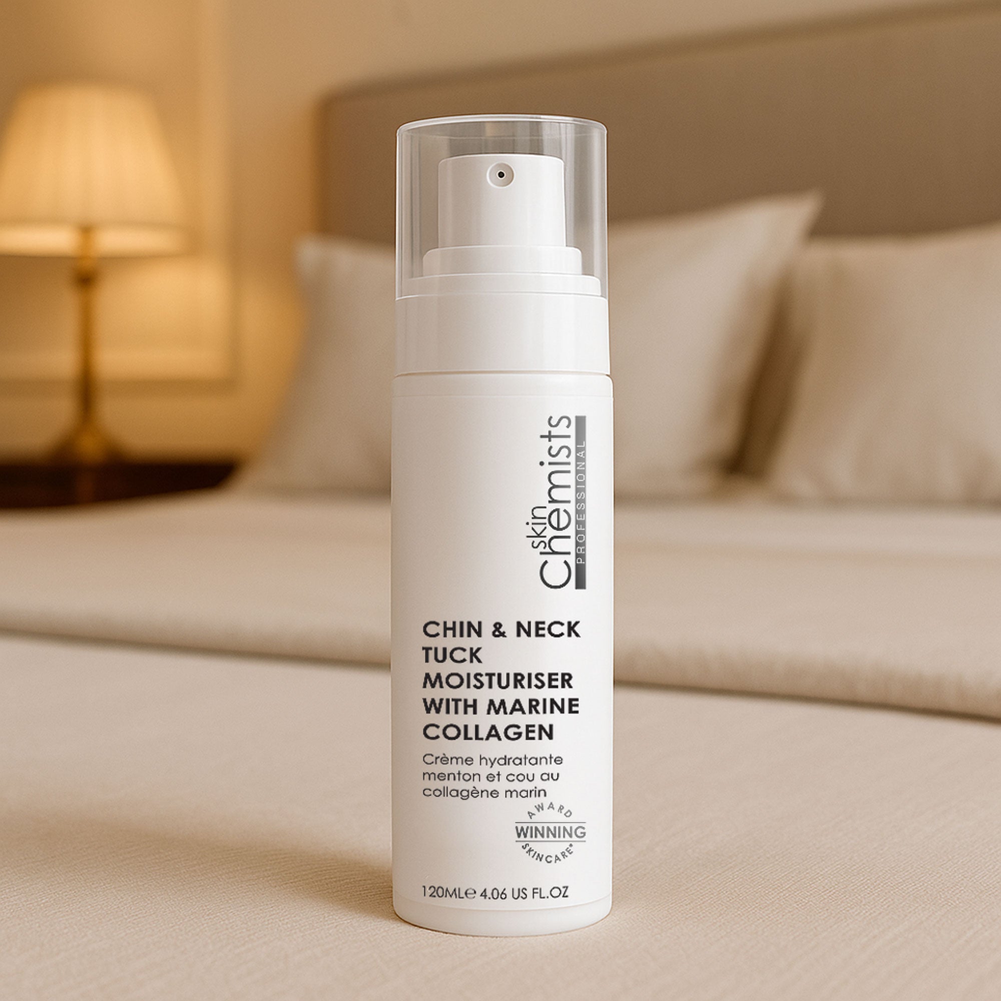 Crème hydratante SC pour le menton et le cou, enrichie en collagène marin, 120 ml