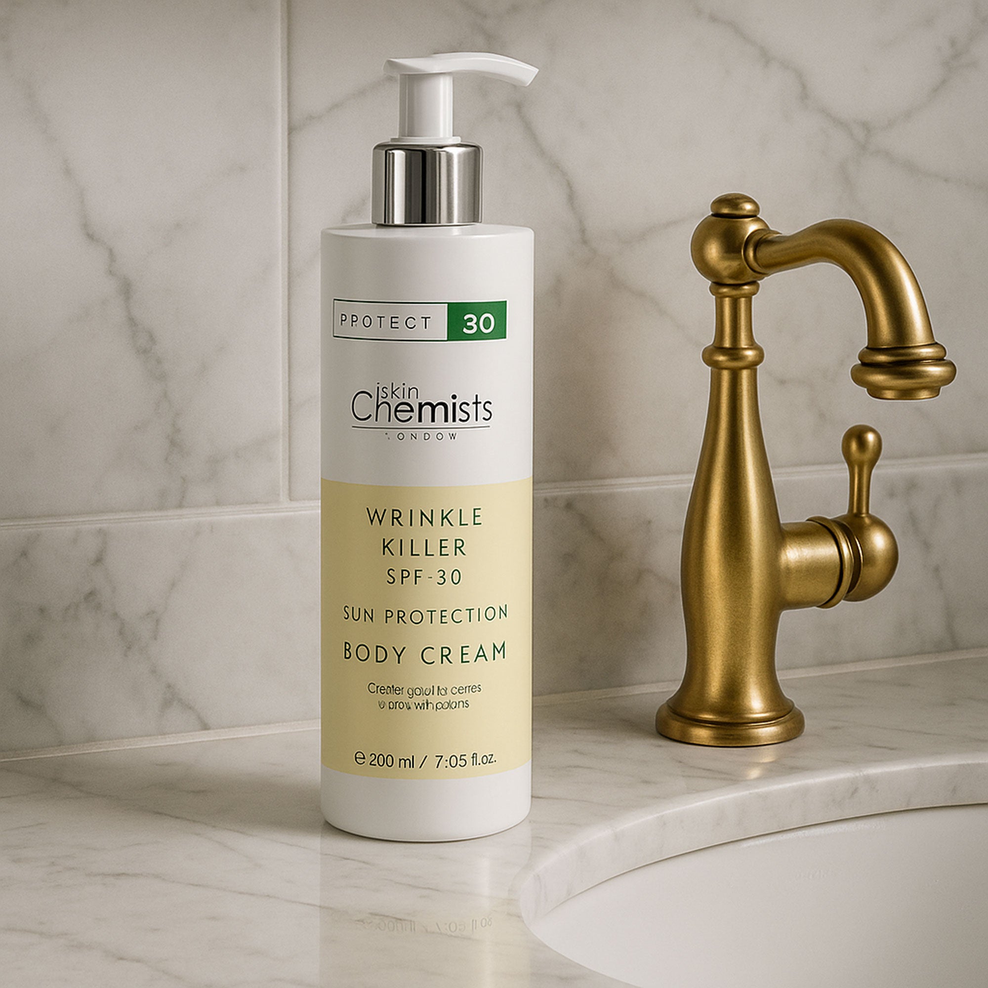 Crème corporelle anti-rides avec protection solaire SPF 30 200 ml