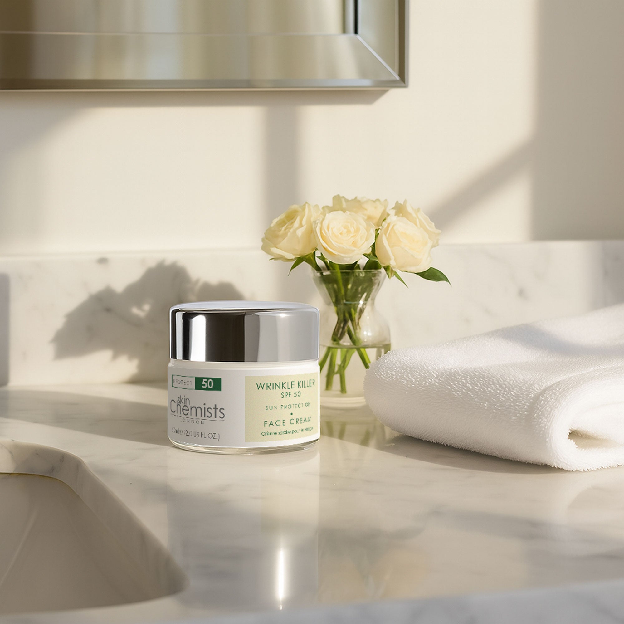 Crème de jour anti-rides avec protection solaire SPF 50 60 ml