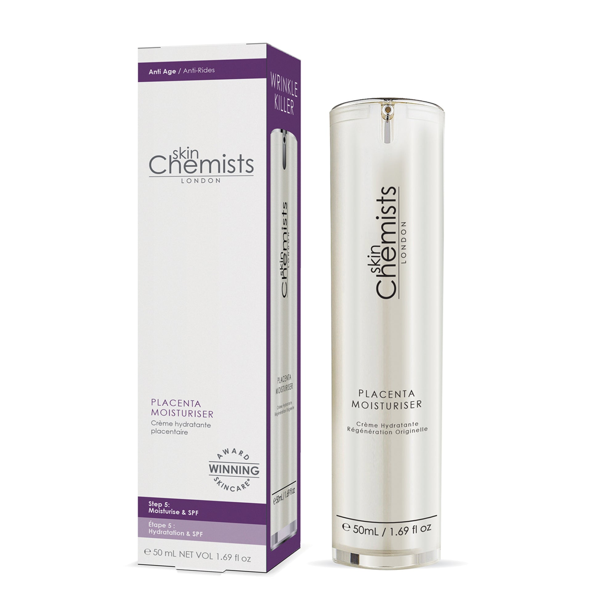 Crème hydratante au placenta 50 ml x 2 (lot de 2)