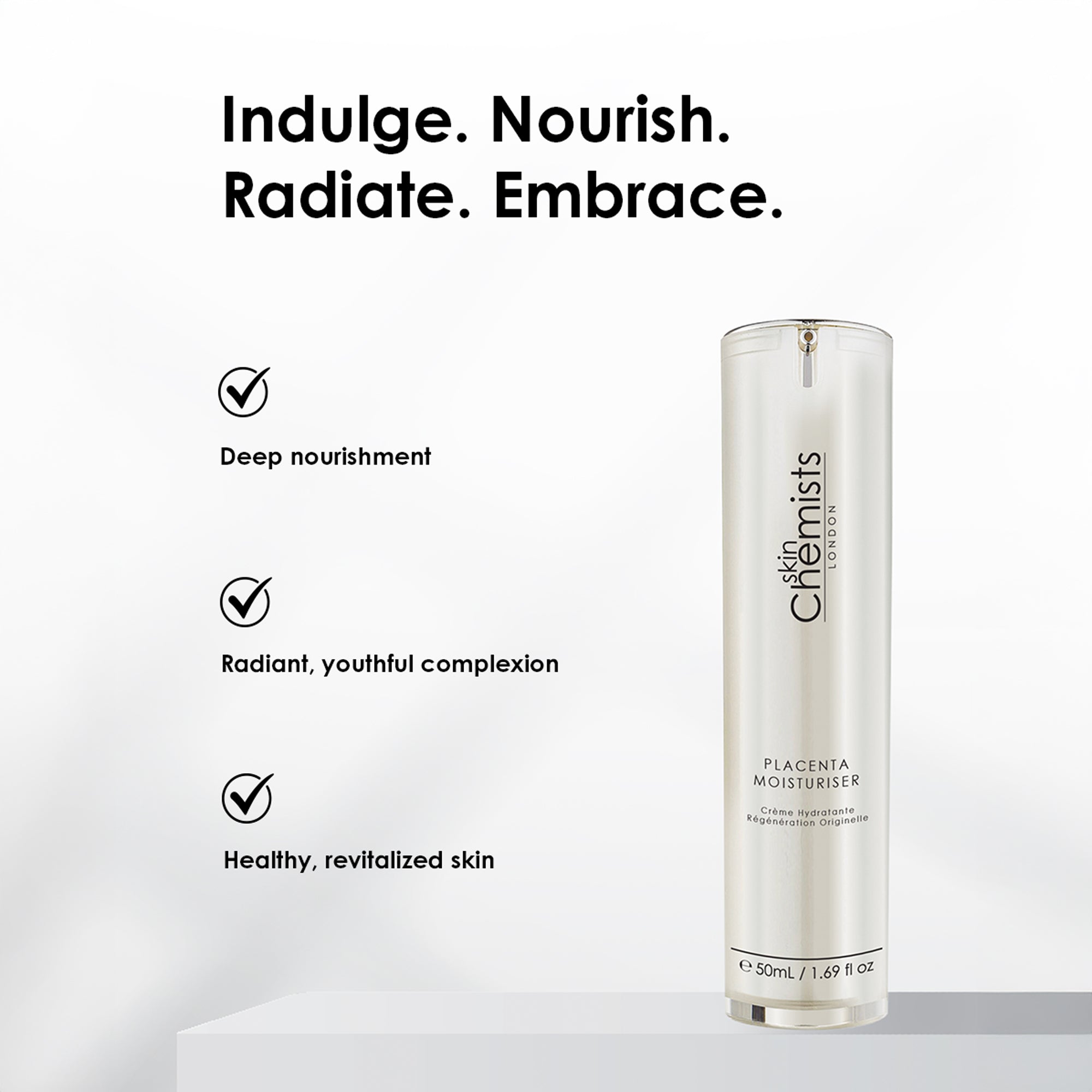 Crème hydratante au placenta 50 ml x 2 (lot de 2)