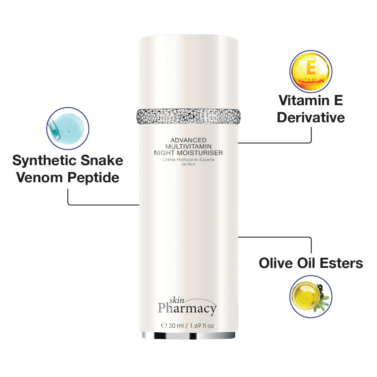 Crème de nuit multivitaminée anti-âge avancée 50 ml