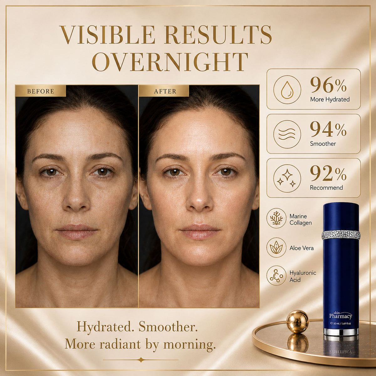 Siero antietà Time Fix con 1% di collagene marino 50ml