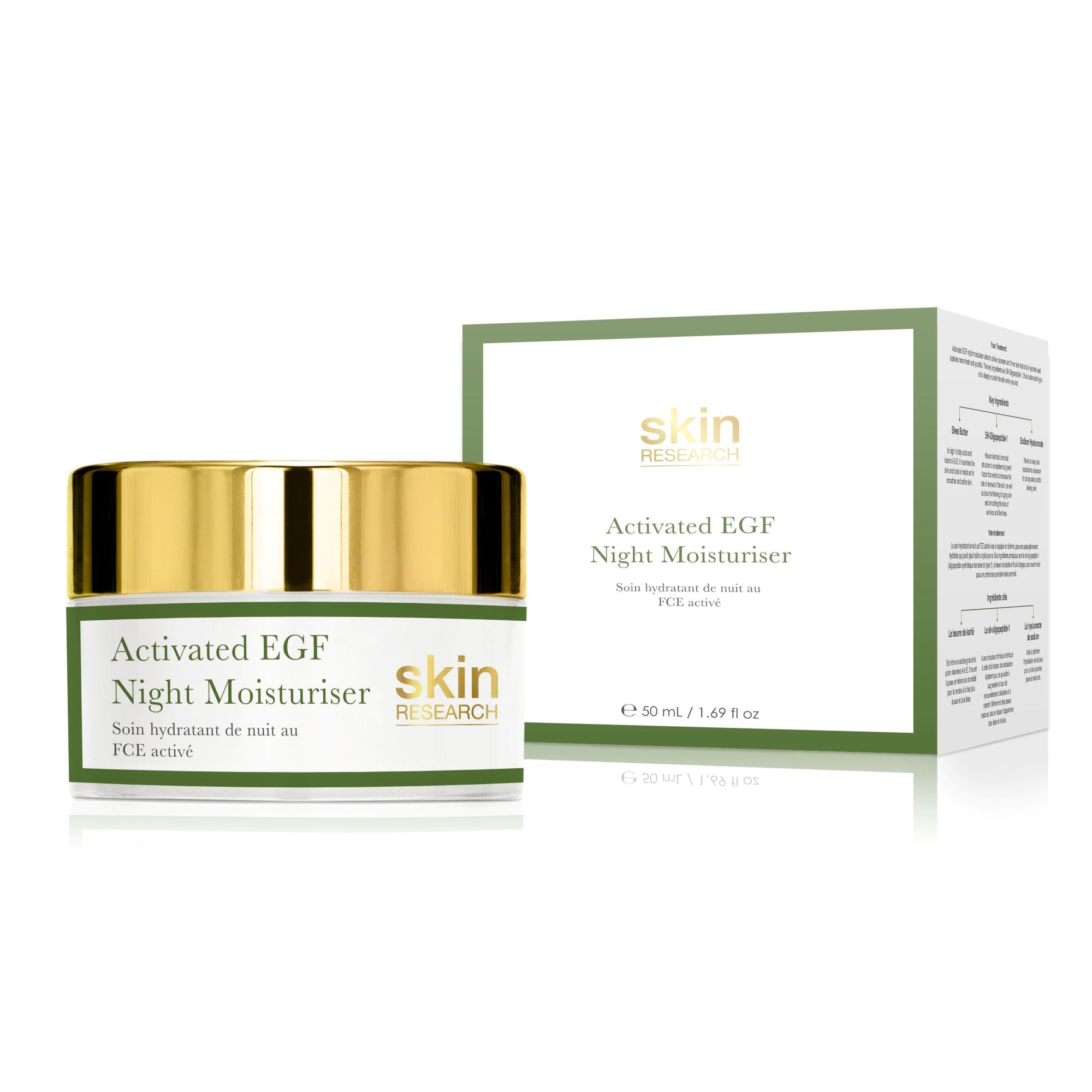 Soin hydratant anti-âge EGF jour et nuit + masque