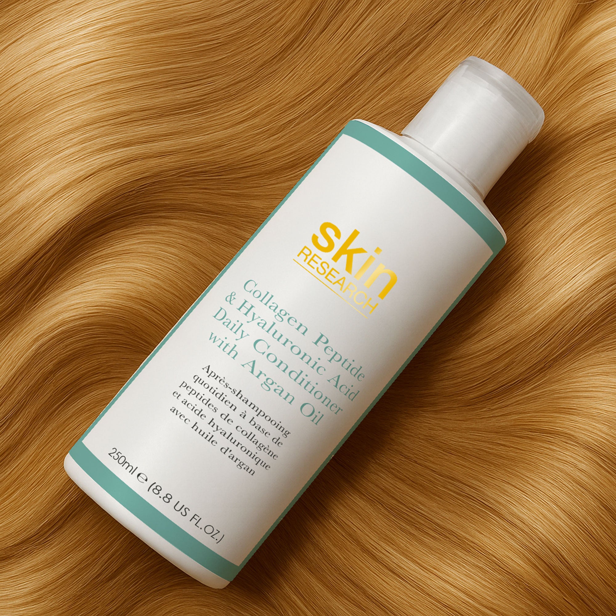 Après-shampoing quotidien au collagène, peptides et acide hyaluronique, enrichi en huile d'argan 250 ml