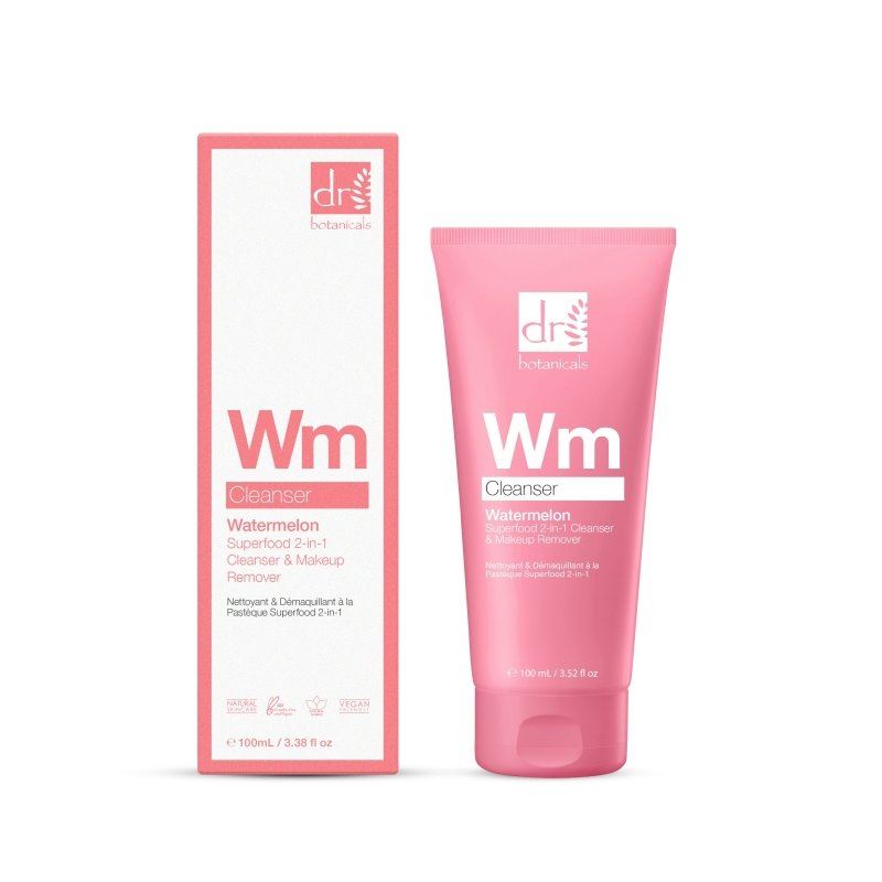 Nettoyant et démaquillant 2 en 1 à la pastèque, enrichi en super-aliments, à base d'acide glycolique, d'acide salicylique et d'acide lactique, 100 ml