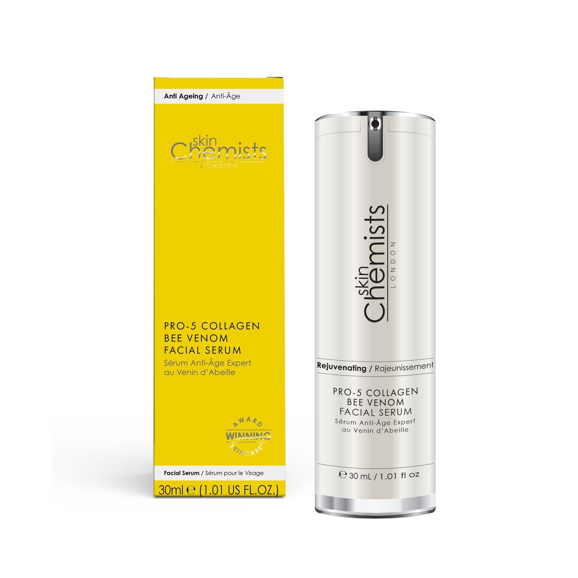 Sérum visage anti-âge Pro-5 au collagène et au venin d'abeille 30 ml