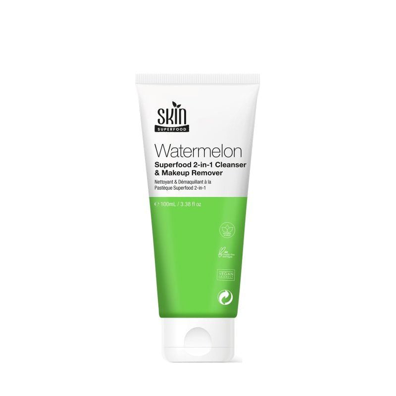 Nettoyant et démaquillant 2 en 1 à la pastèque, superaliment, 100 ml