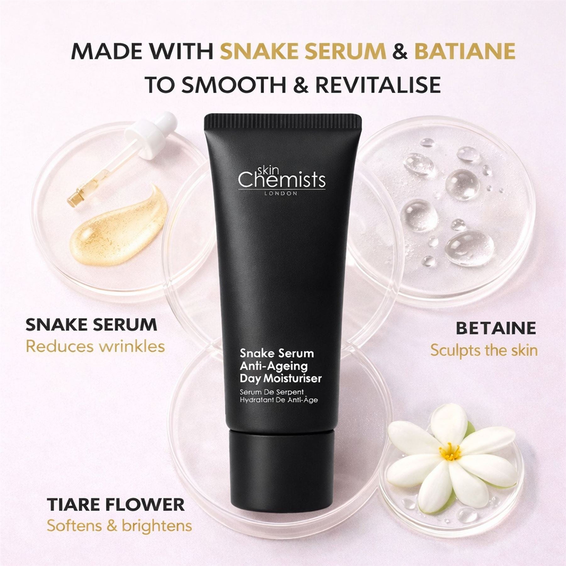 sérum de jour anti-âge au serpent skinChemists 50 ml