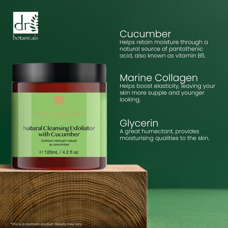 Exfoliant nettoyant naturel au concombre 120 ml