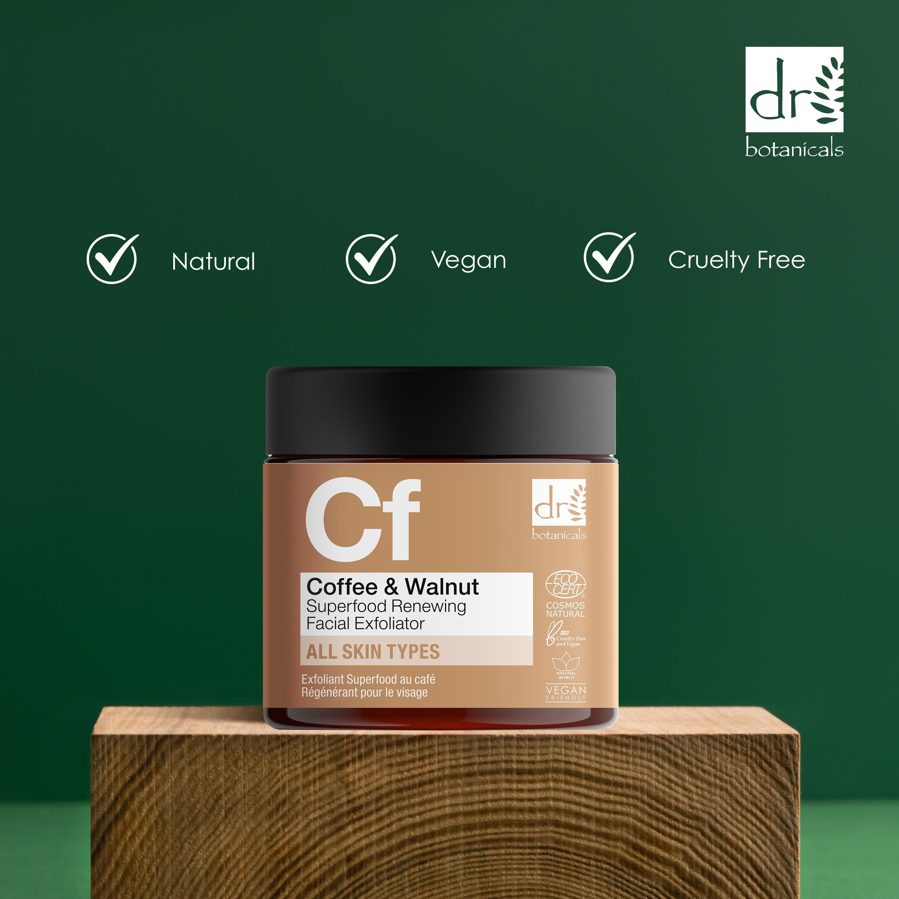 Exfoliant visage régénérant au café et super-aliments 60 ml