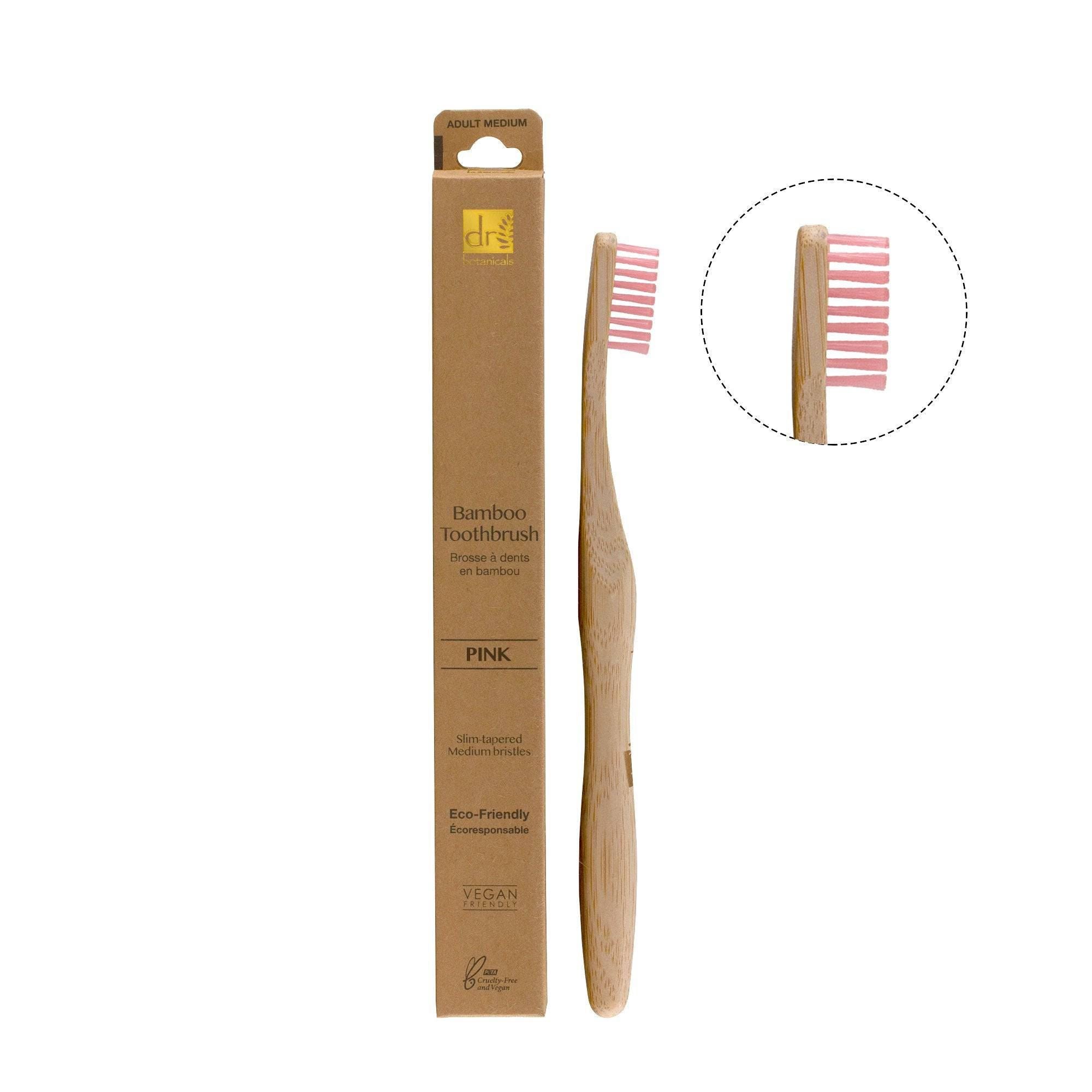 Bamboo Toothbrush Pink Twin Value Savings Pack