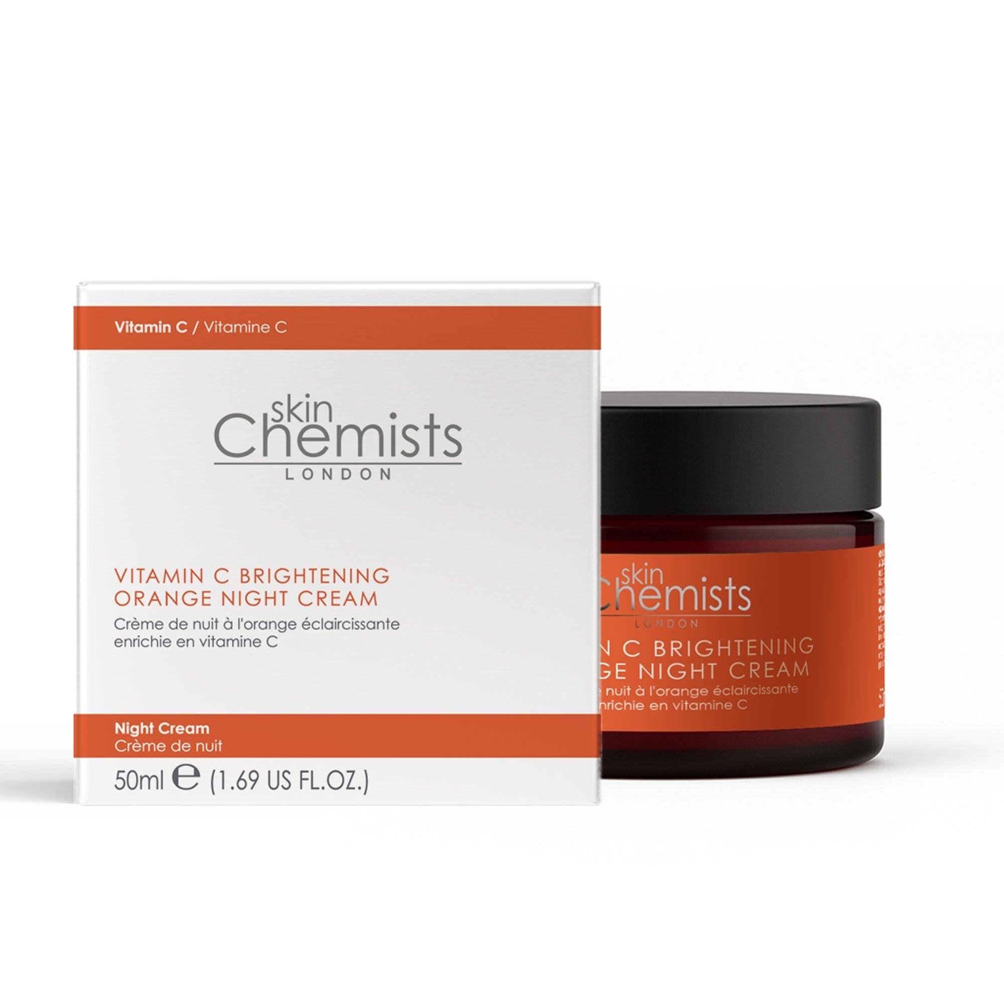 Crème de nuit éclaircissante à la vitamine C et à l'orange 50 ml
