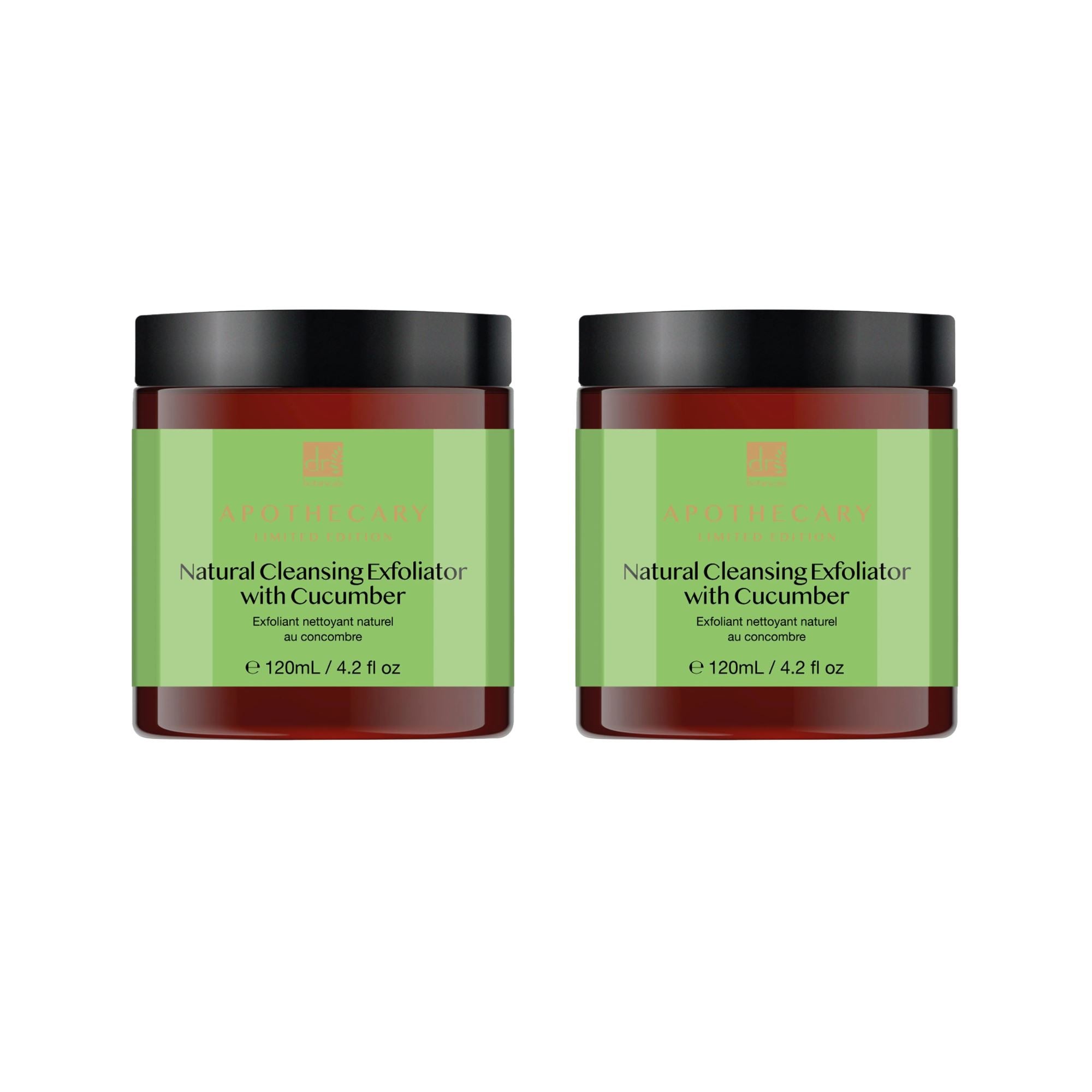 Exfoliant nettoyant naturel au concombre 120 ml - Lot de 2 à prix avantageux