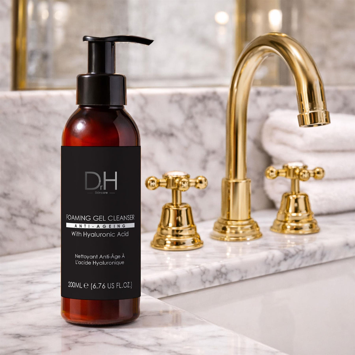 Schaumendes Anti-Aging-Reinigungsgel mit Hyaluronsäure 200ml