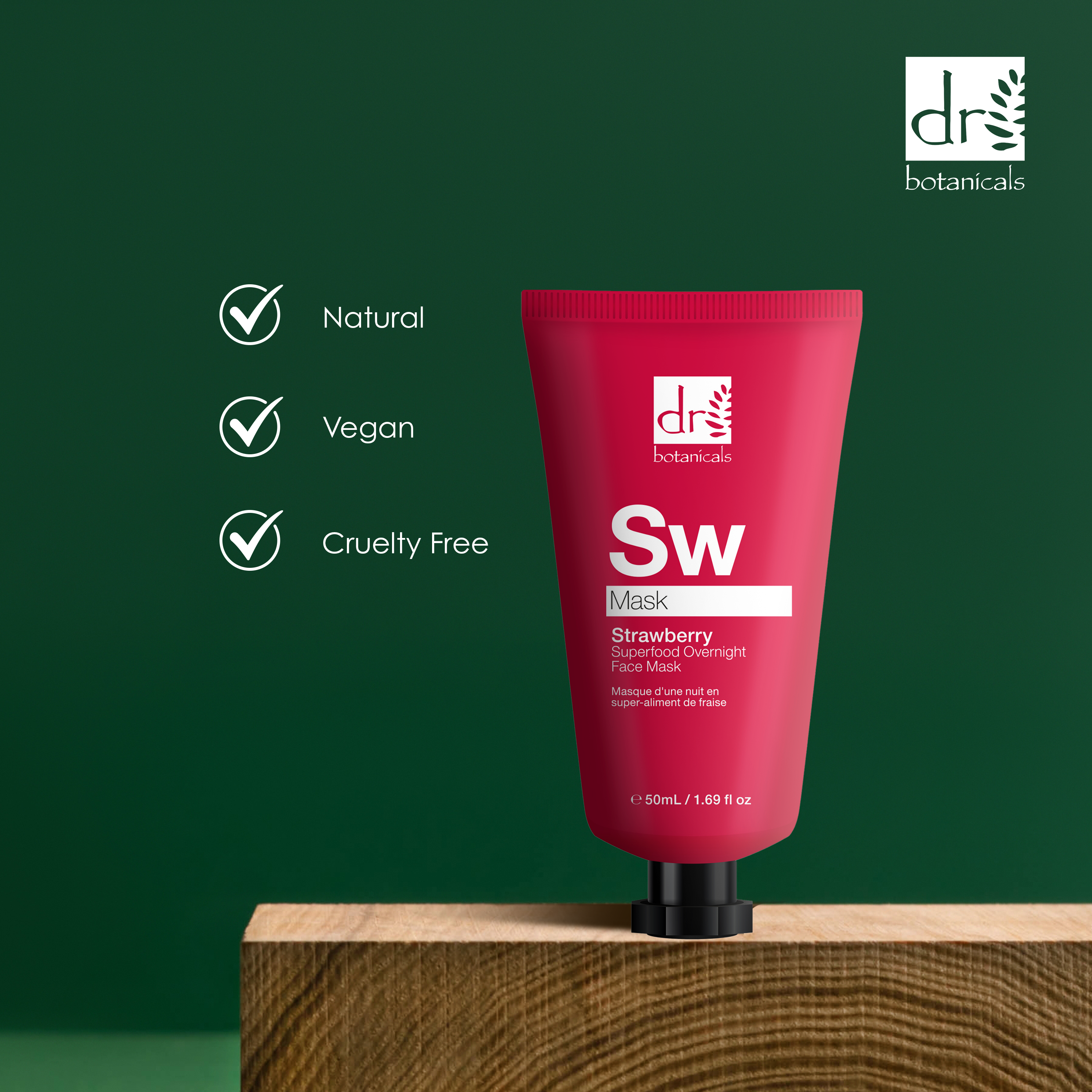 Masque de nuit à la fraise 50 ml