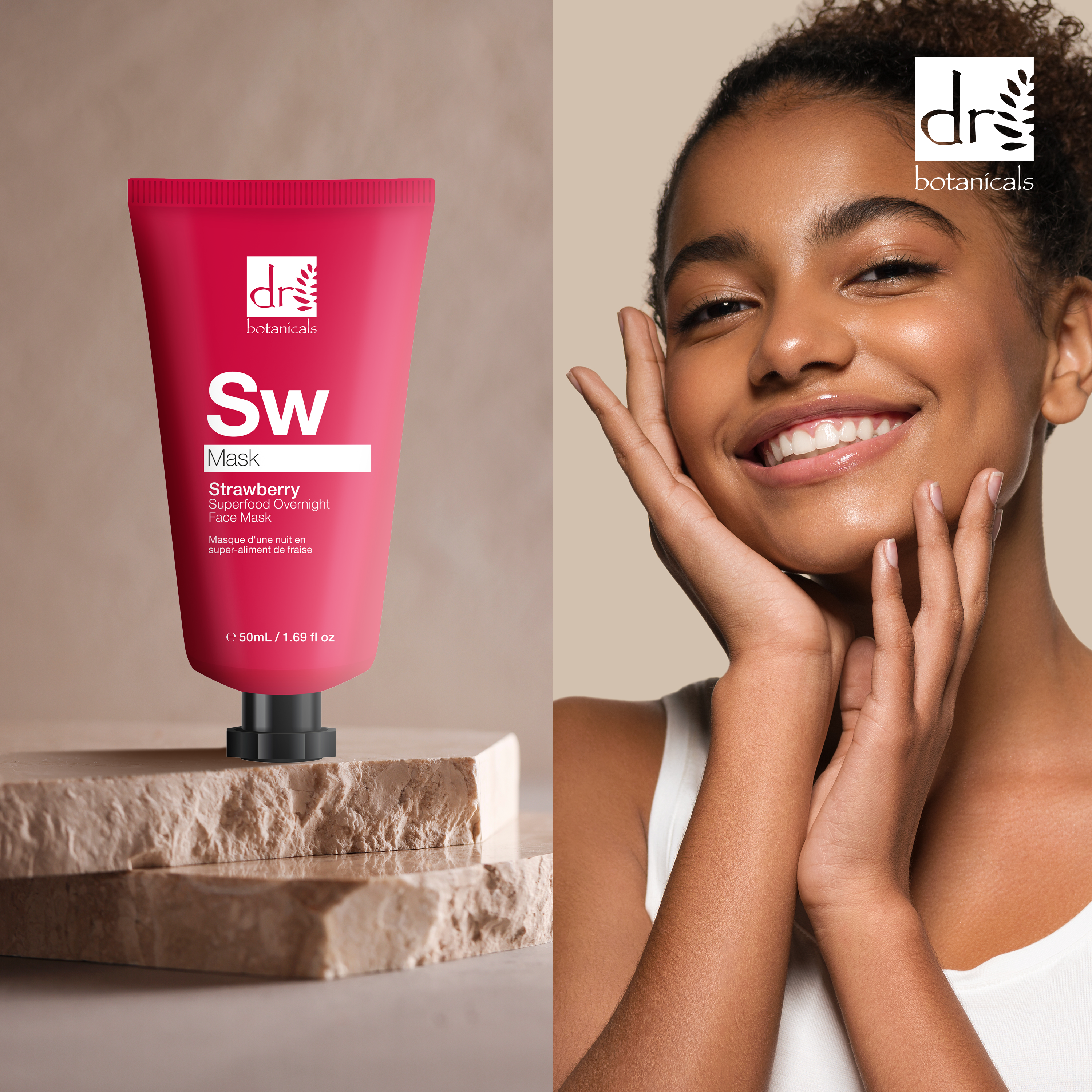 Masque de nuit à la fraise 50 ml