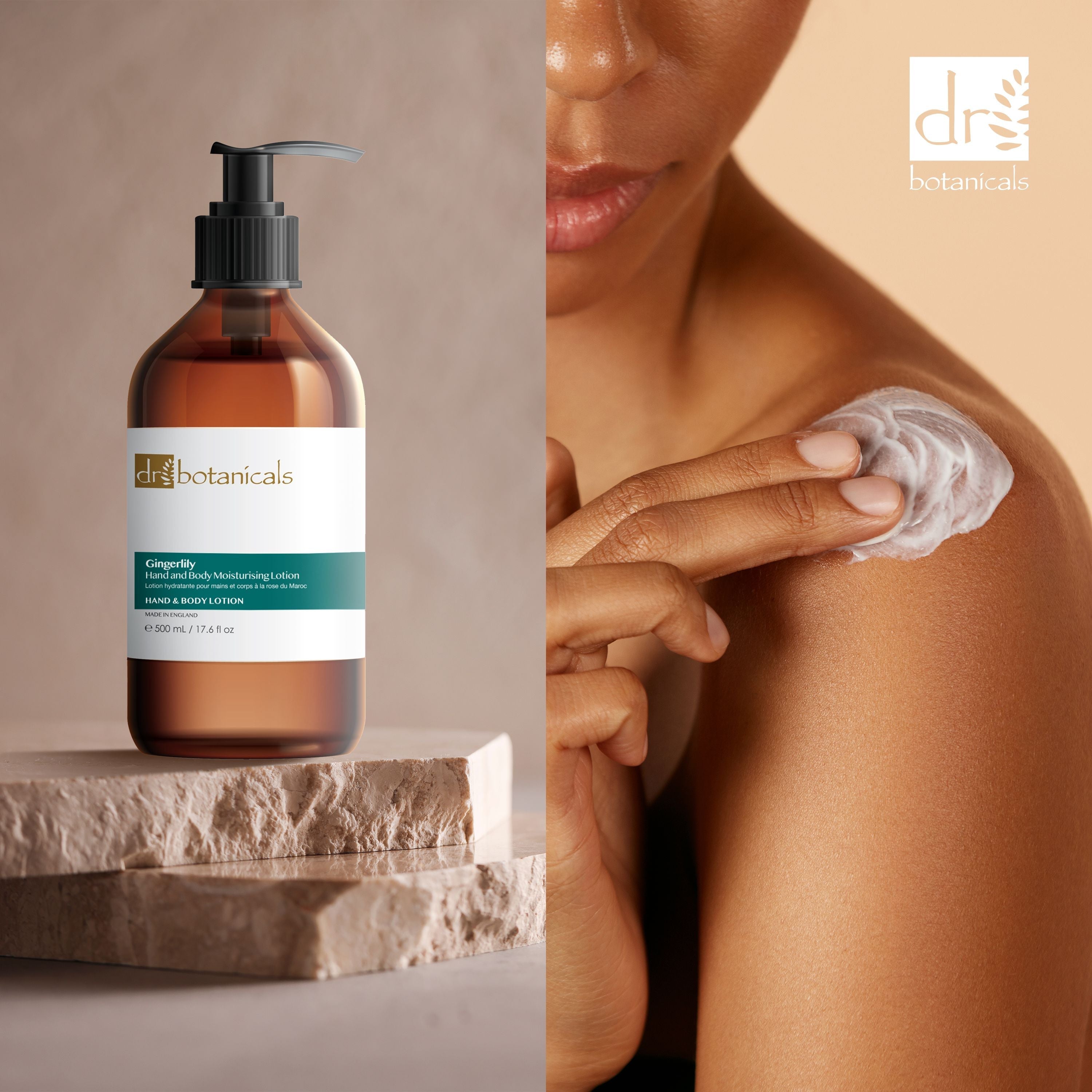 Lotion hydratante mains et corps Gingerlily 500 ml - Pack économique de 2