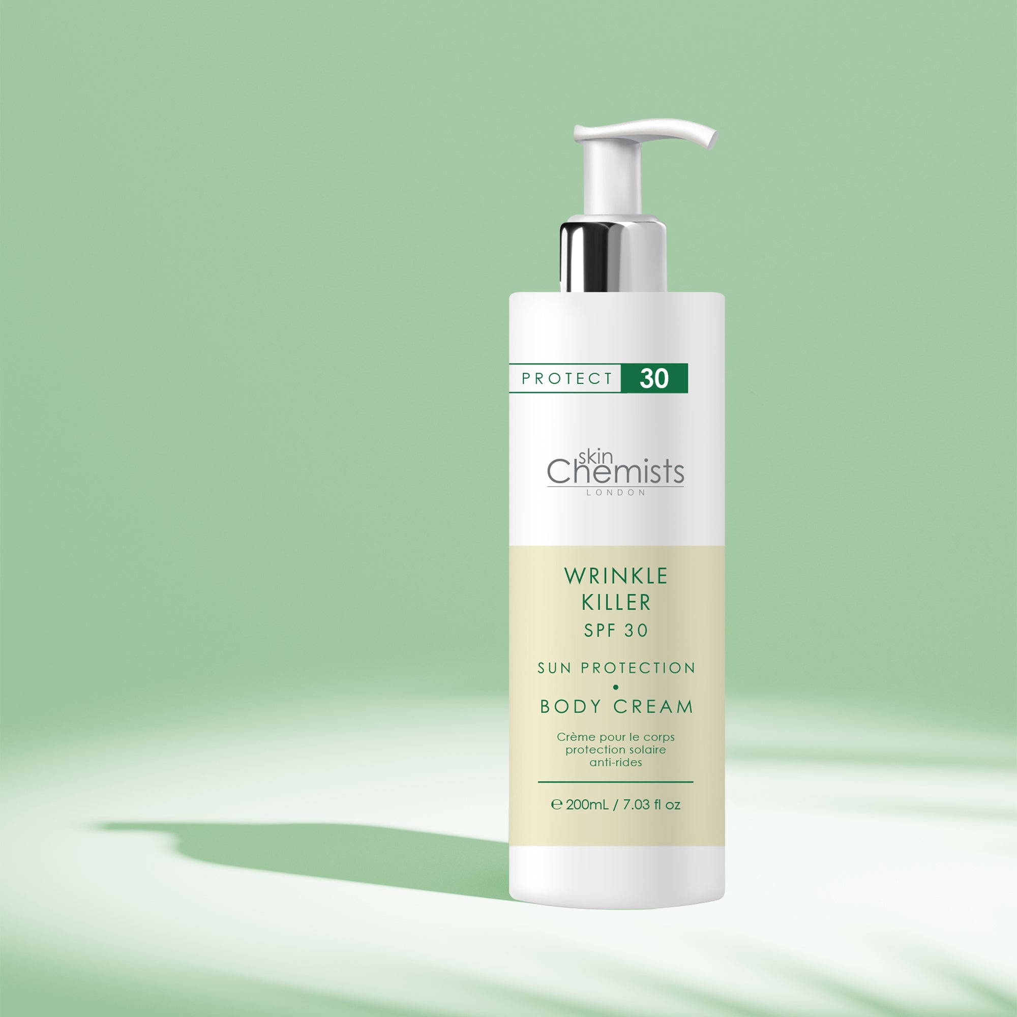 Crème corporelle anti-rides avec protection solaire SPF 30 200 ml