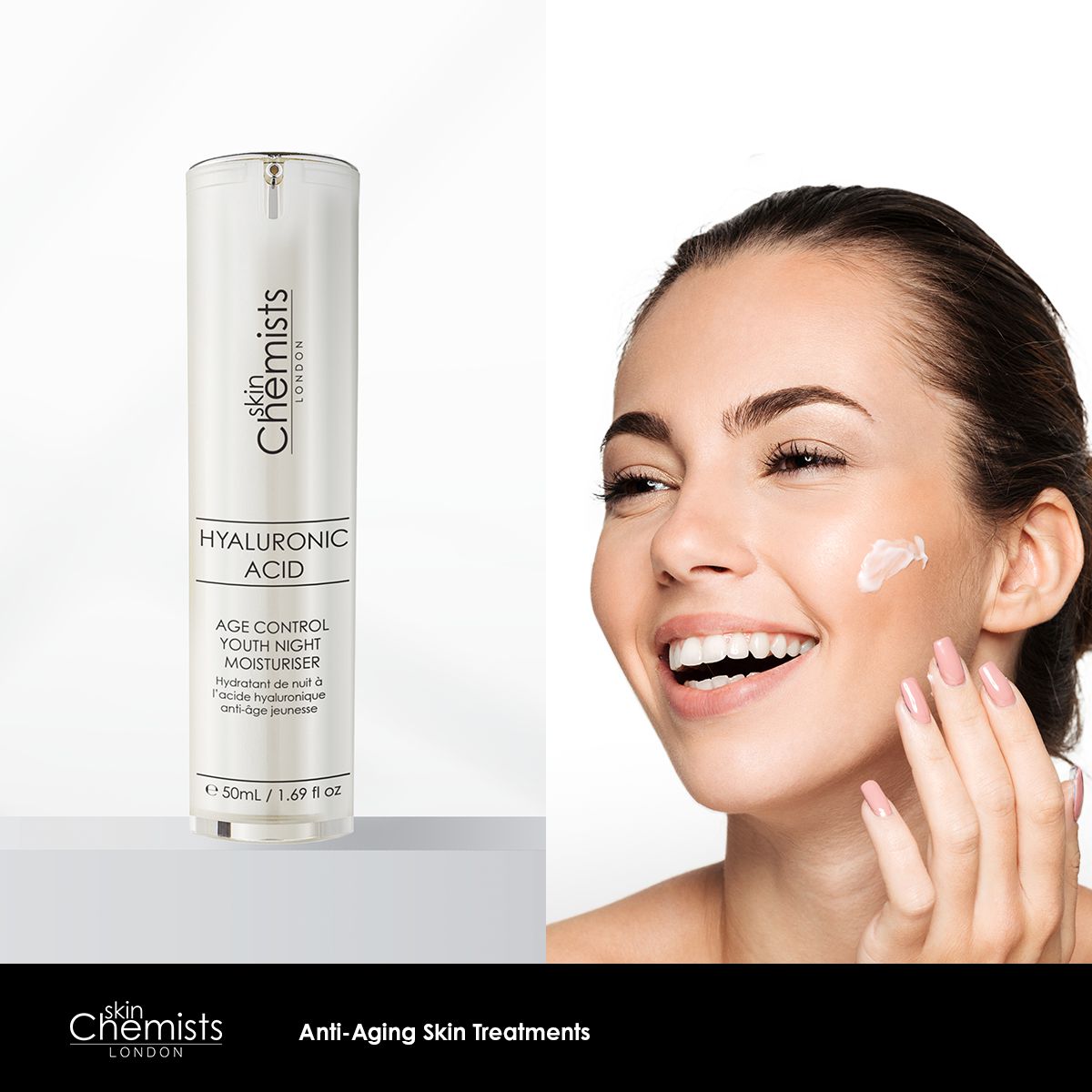 Crème de nuit jeunesse anti-âge à l'acide hyaluronique 50 ml