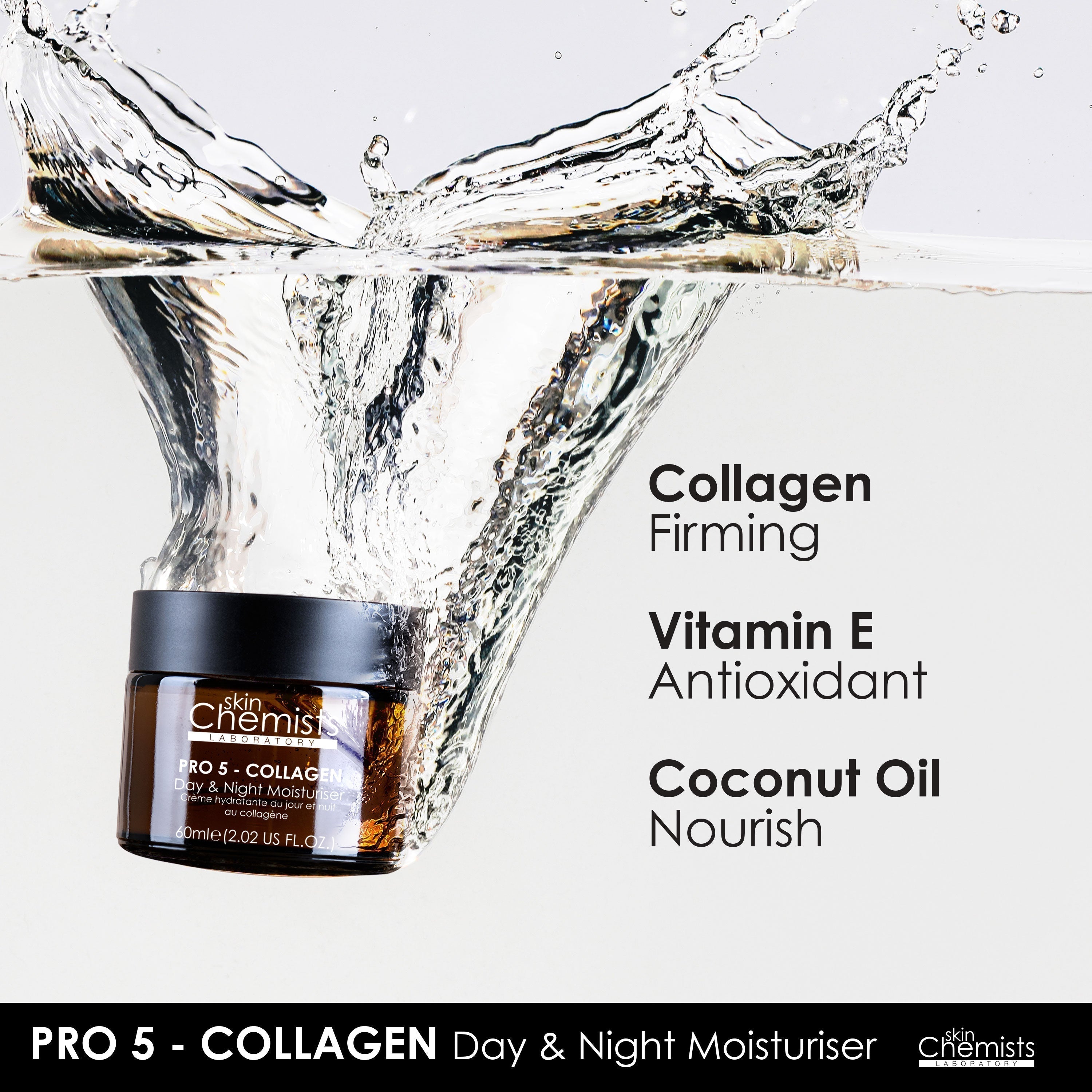 Crème hydratante de jour et de nuit Pro-5 Collagen 60 ml