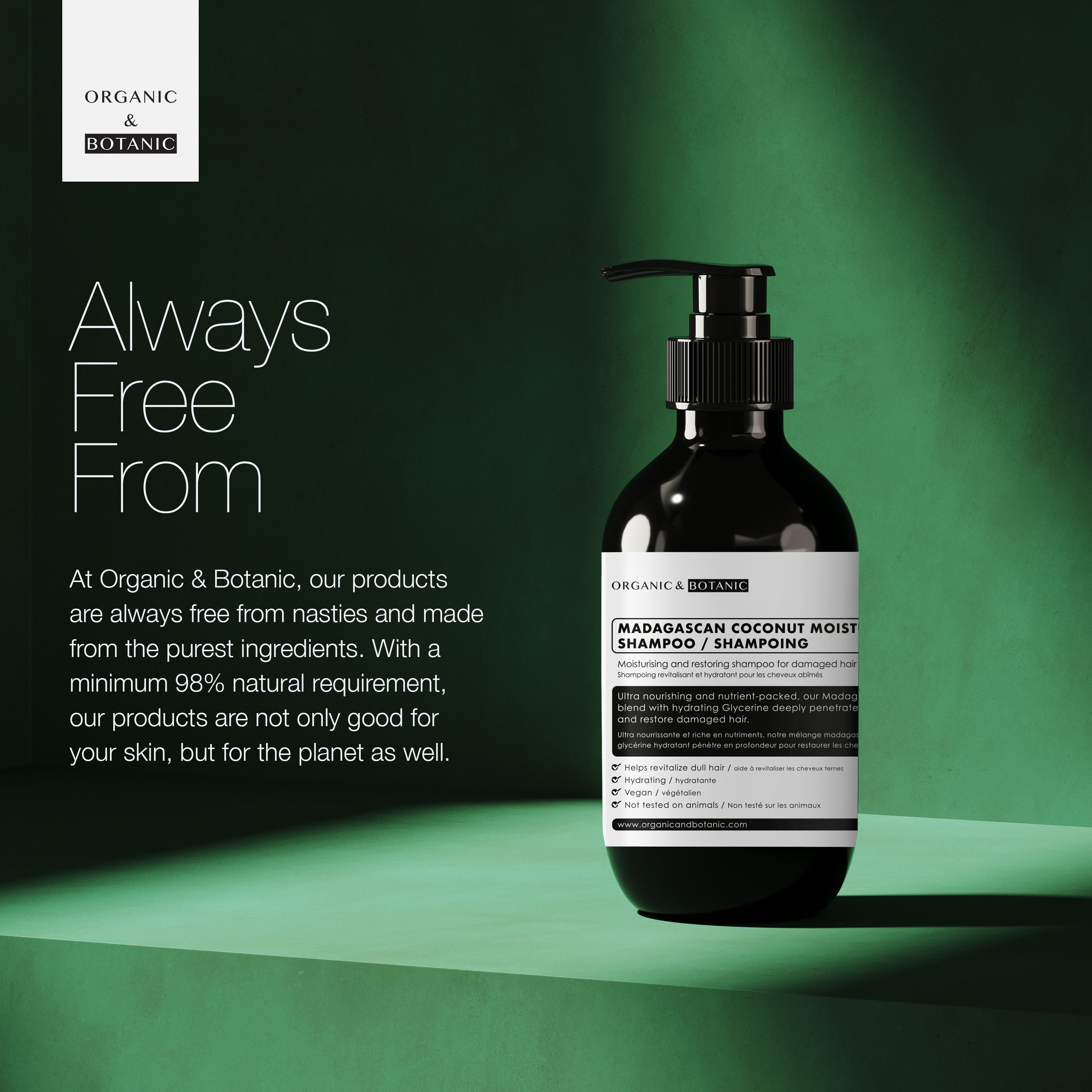 Shampoing hydratant à la noix de coco de Madagascar 500 ml