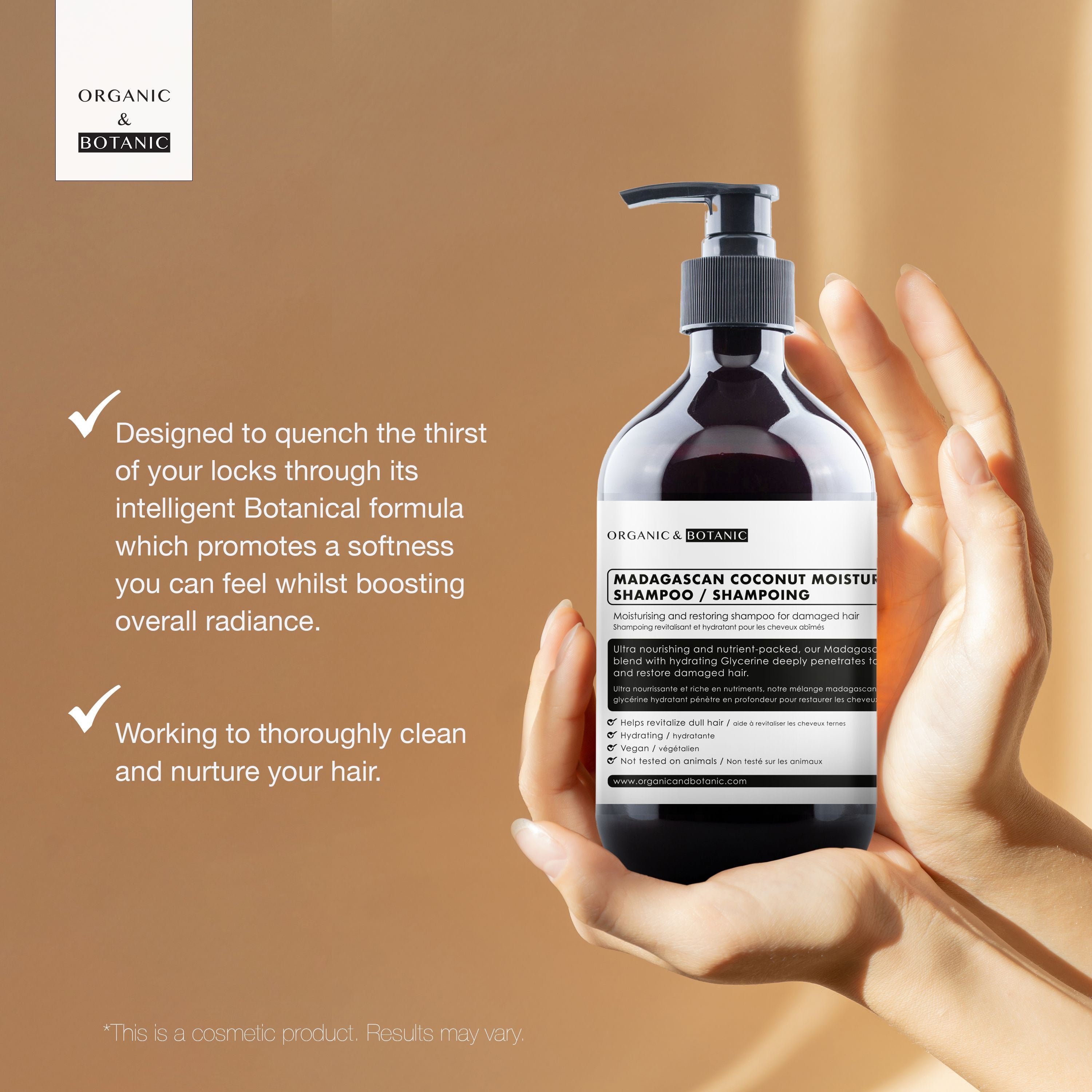 Shampoing hydratant à la noix de coco de Madagascar 500 ml