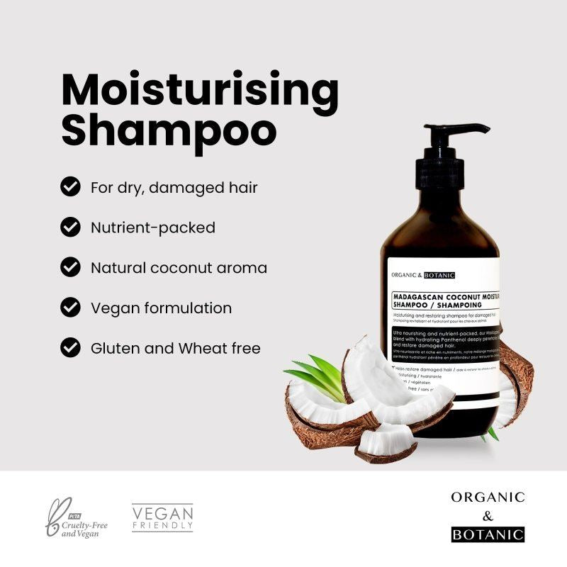 Madagascan Coconut Moisturising Shampoo 500ml - skinChemists