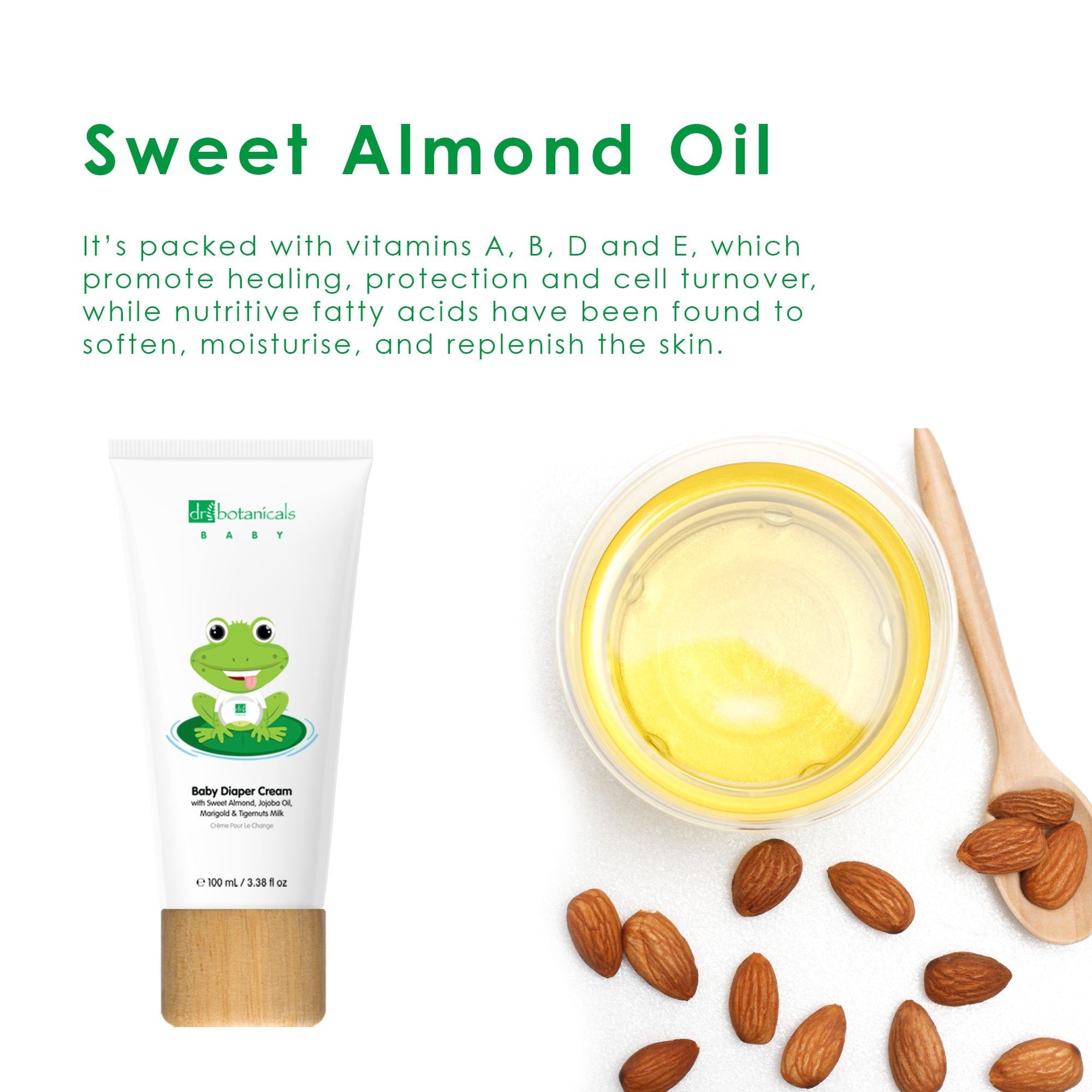 Baby-Windelcreme mit Jojoba- und Süßmandelöl, 100 ml