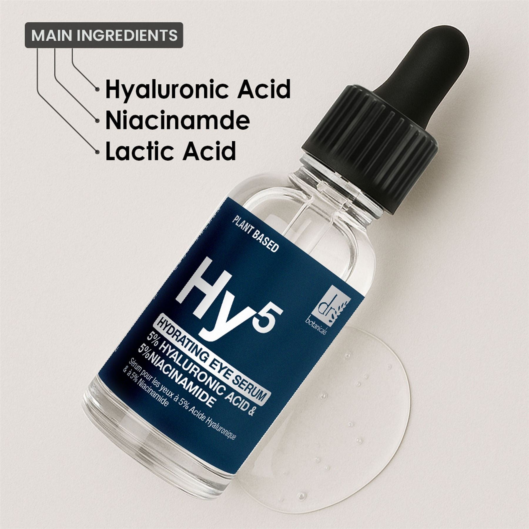Sérum hydratant pour les yeux à 5 % d'acide hyaluronique et 5 % de niacinamide 15 ml