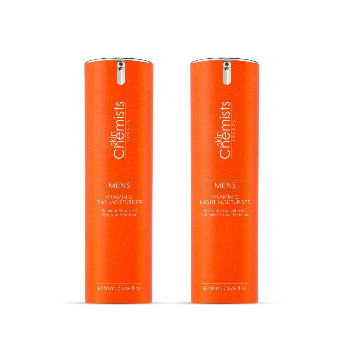 Routine anti-âge à la vitamine C pour hommes, jour et nuit