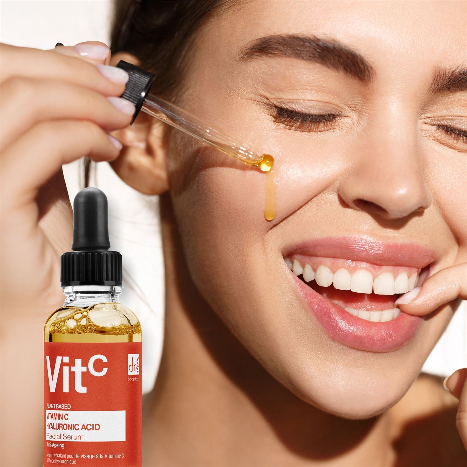 Sérum hydratant visage à la vitamine C 5 % et à l'acide hyaluronique 2 % 30 ml