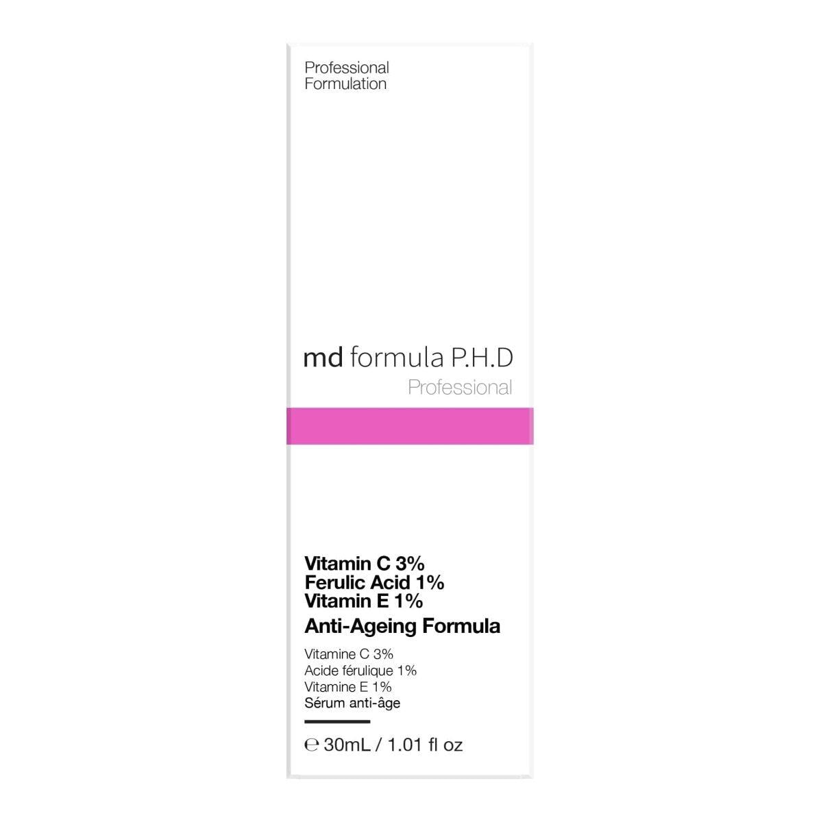 Sérum anti-âge Vitamine C 3 %, Acide férulique 1 %, Vitamine E 1 % 30 ml
