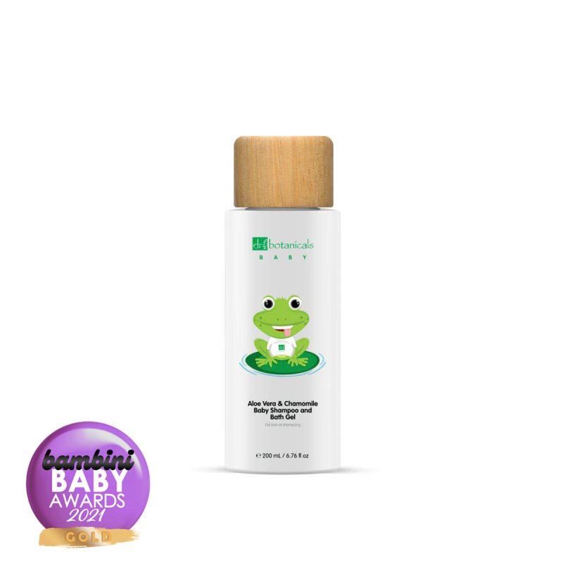 Shampoing et gel douche pour bébé à l'aloe vera et à la camomille 200 ml
