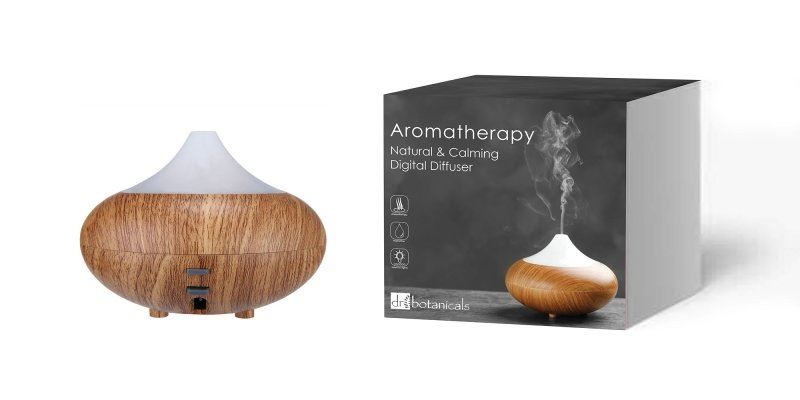 Natural And Calming Wooden Aroma Digital Diffuser Clear Top - skinChemists