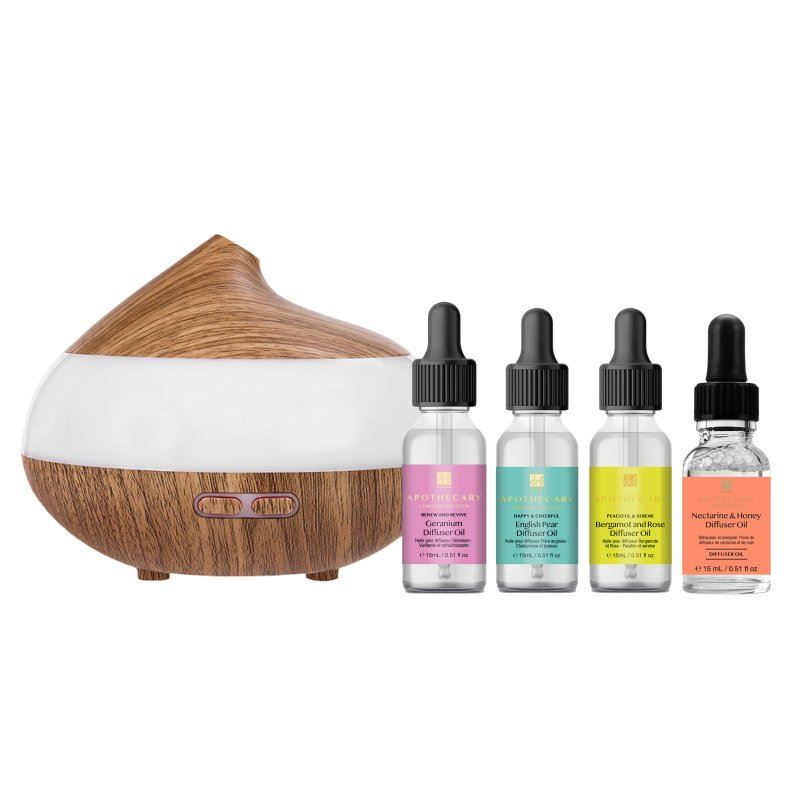 Wooden Aroma Diffuser + Oils Kit 4 pack - skinChemists