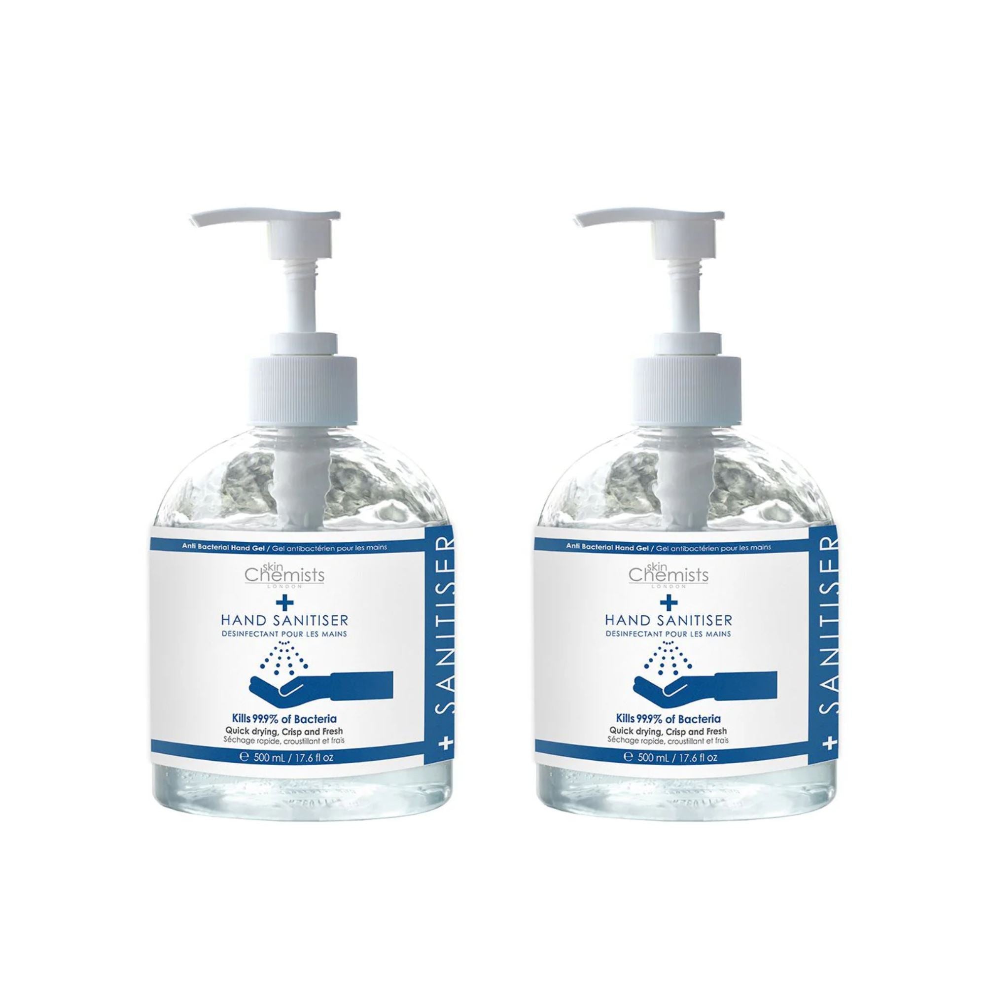 Lot de 2 flacons de gel hydroalcoolique 500 ml à prix avantageux