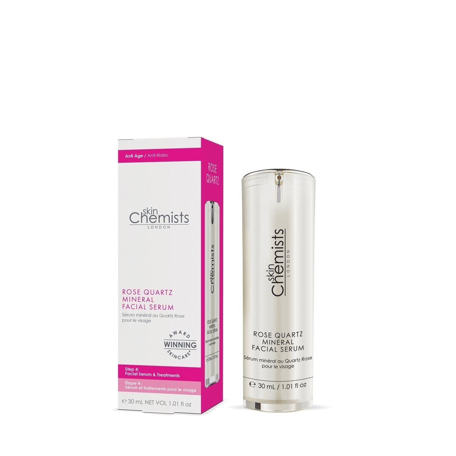 Sérum visage minéral au quartz rose 30 ml - Lot de 2 à prix avantageux