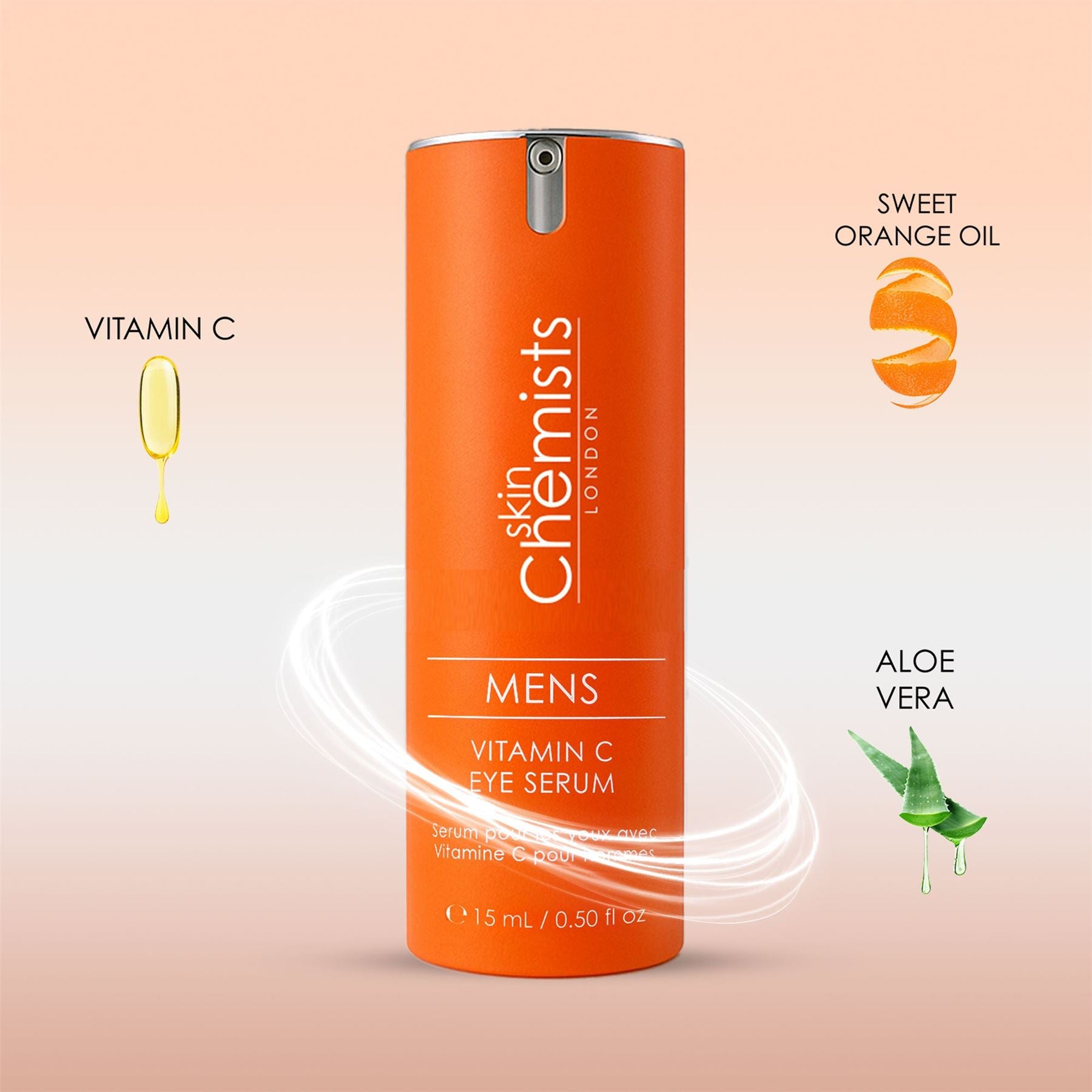 Sérum contour des yeux à la vitamine C pour hommes 15 ml