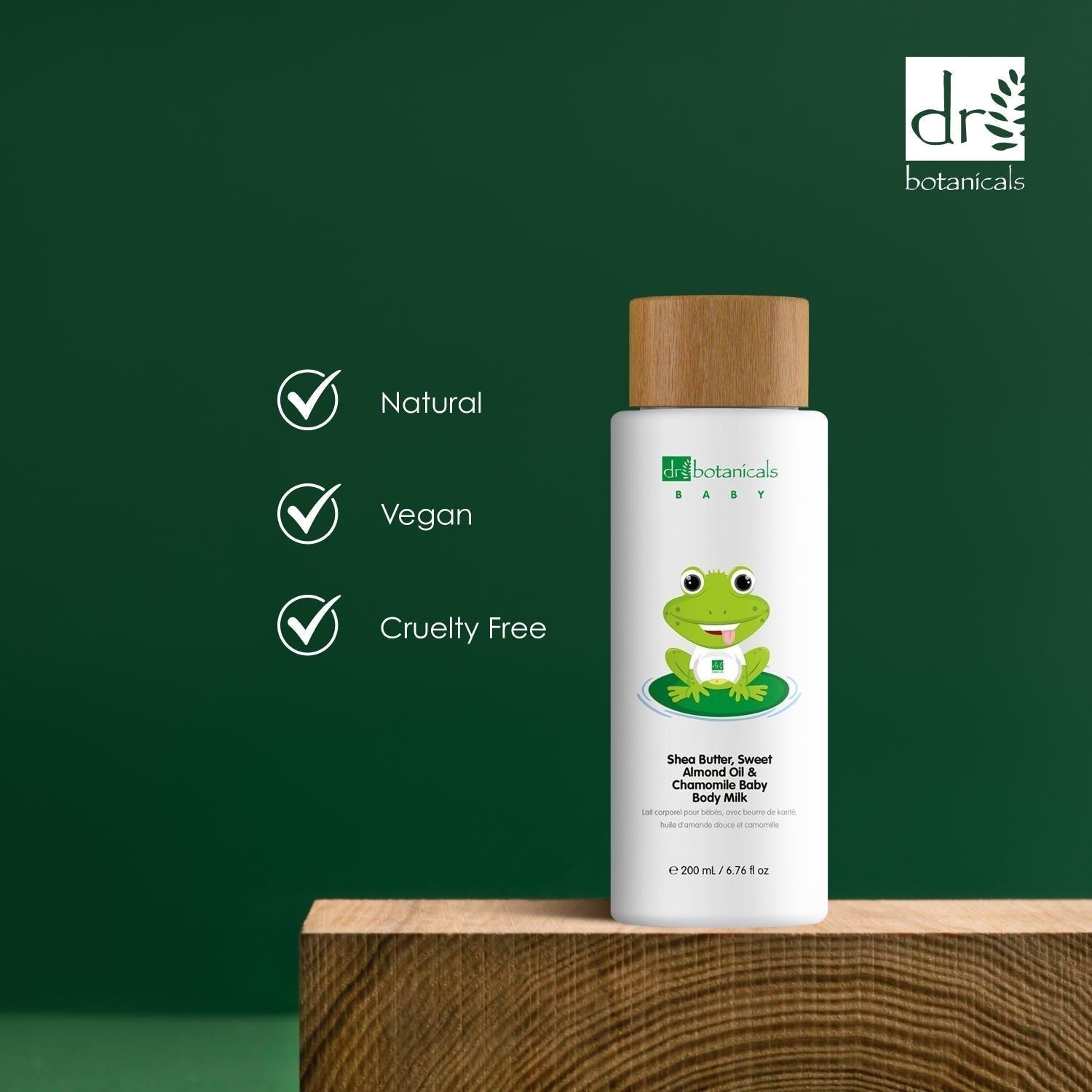 Lait corporel pour bébé à l'huile d'amande douce et à la camomille 200 ml