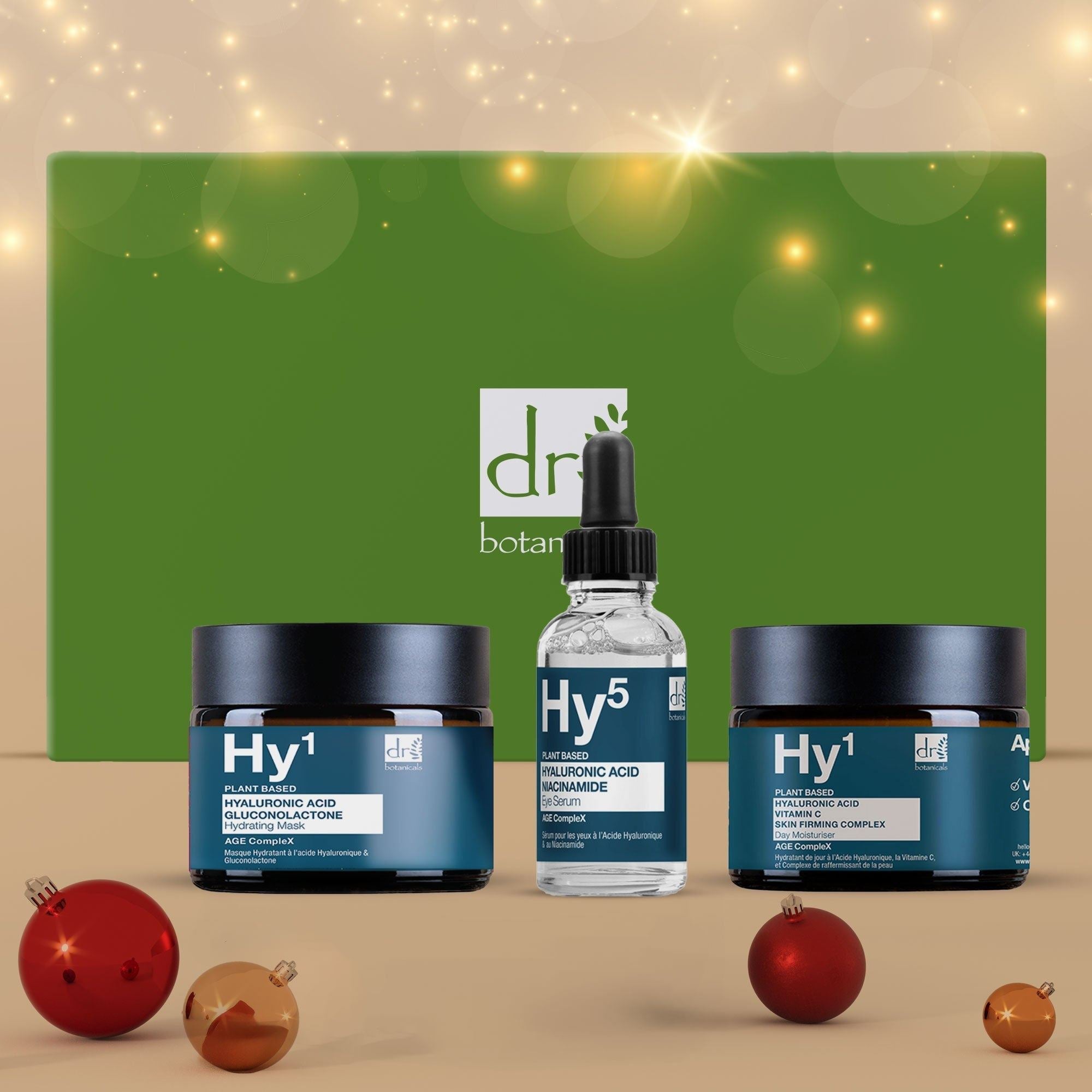 Coffret cadeau de soins anti-âge à l'acide hyaluronique