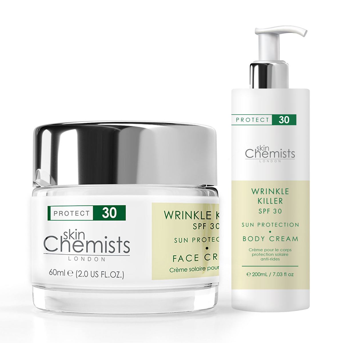 Crème corporelle anti-âge SPF 30 200 ml + Crème de jour SPF 30 60 ml
