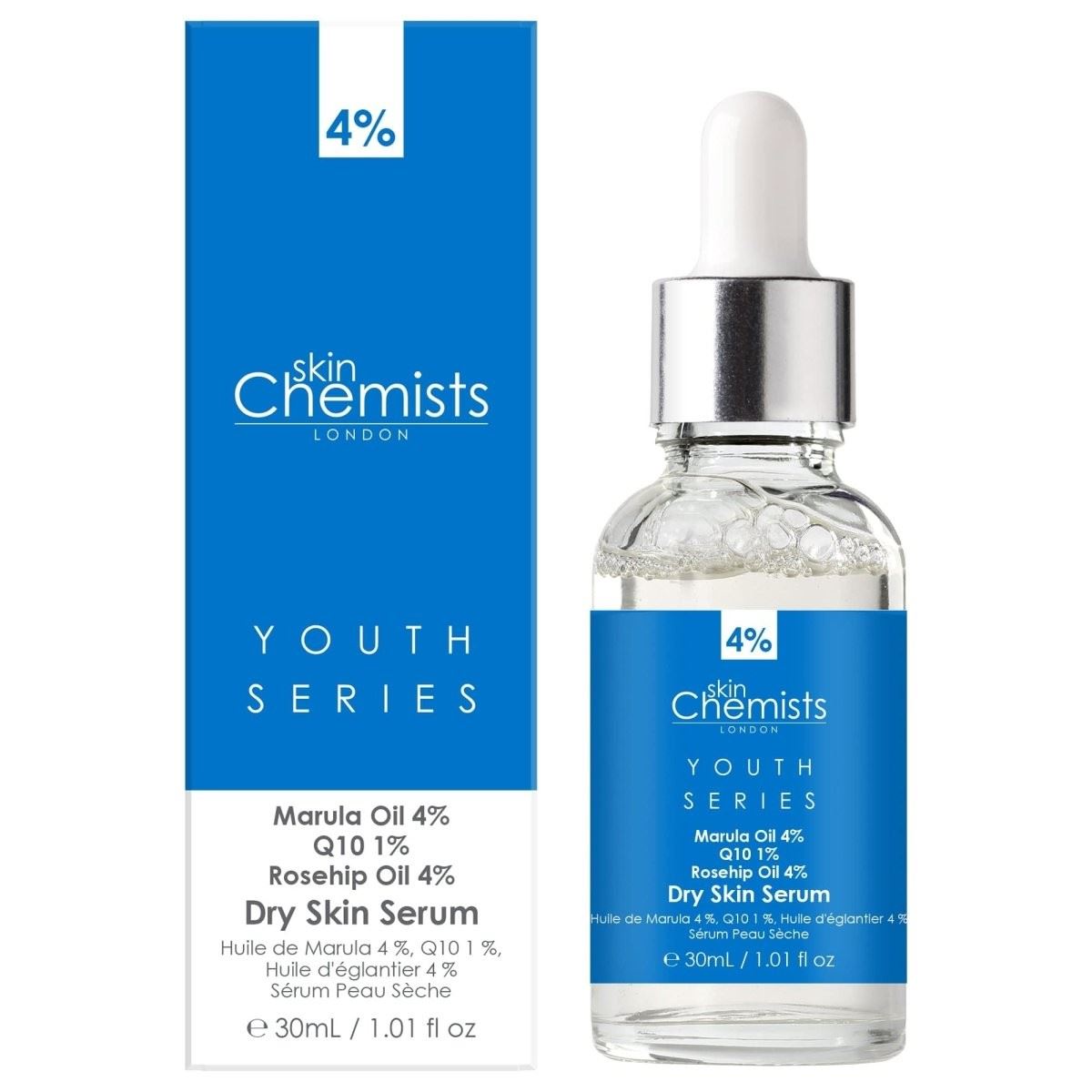 Sérum pour peaux sèches Youth Series à l'huile de marula 4 %, Q10 1 %, huile de rose musquée 4 %, 30 ml