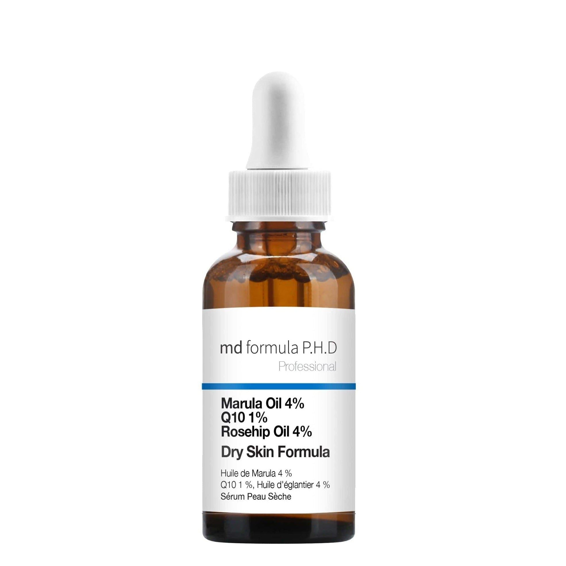 Serum für trockene Haut mit Marulaöl (4 %), Q10 (1 %) und Hagebuttenöl (4 %) – 30 ml Doppelpackung zum Vorteilspreis