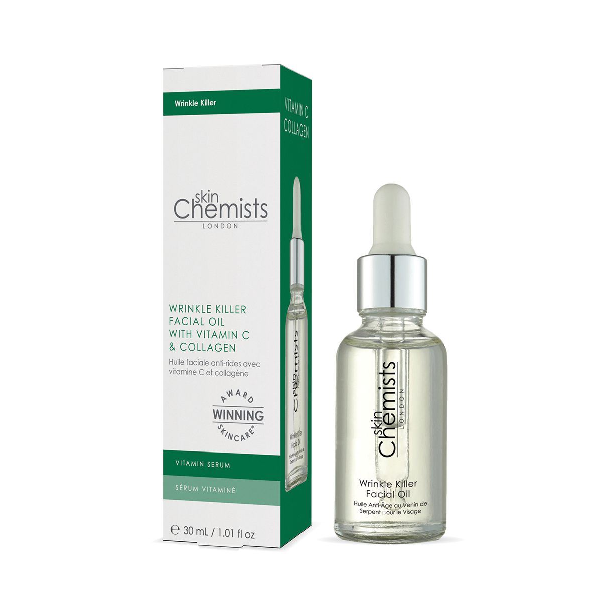 Huile visage anti-rides 30 ml - Lot de 2 à prix avantageux
