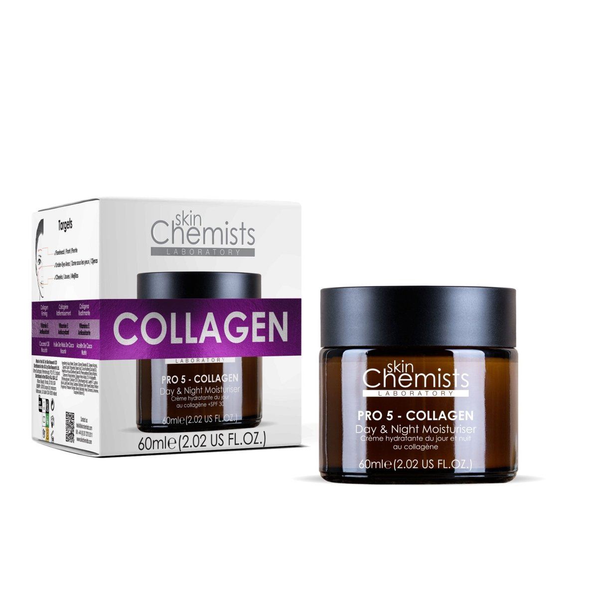 Crème hydratante de jour et de nuit Pro-5 Collagen 60 ml