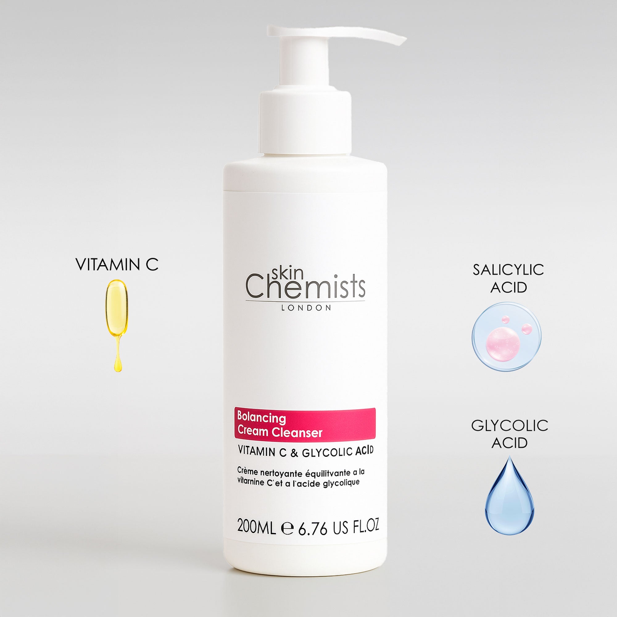 Balancing Vitamin C & Glycolic Acid Cream Cleanser 200ml