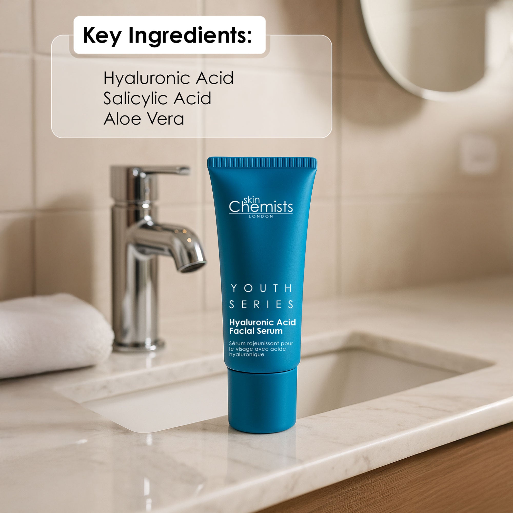 Sérum visage à l'acide hyaluronique skinChemists 30 ml