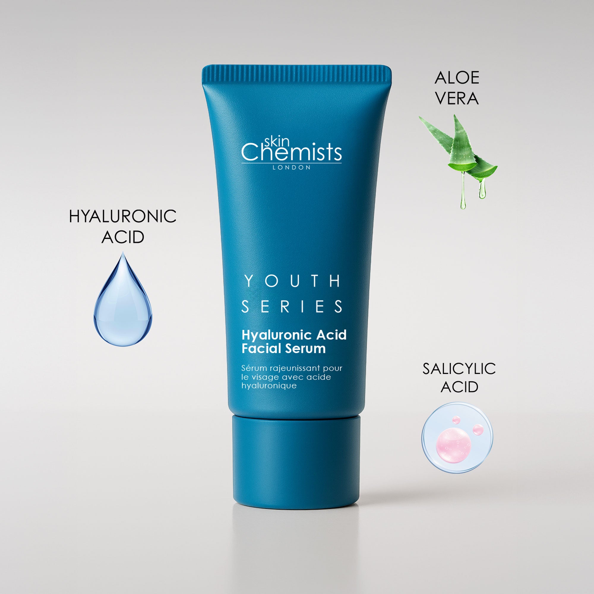 Sérum visage à l'acide hyaluronique skinChemists 30 ml